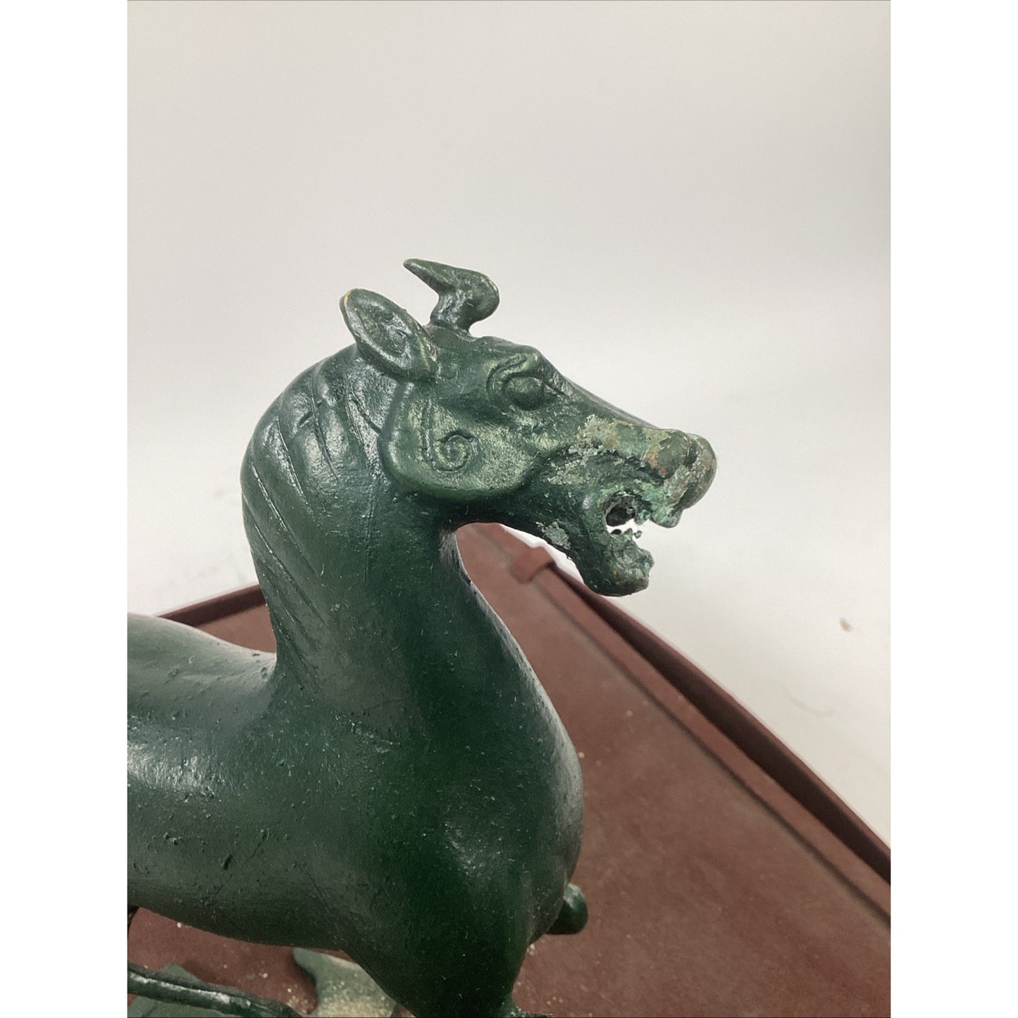 Vintage Chinese Flying Horse Of Gansu 8” Length Bronze Sculpture In case