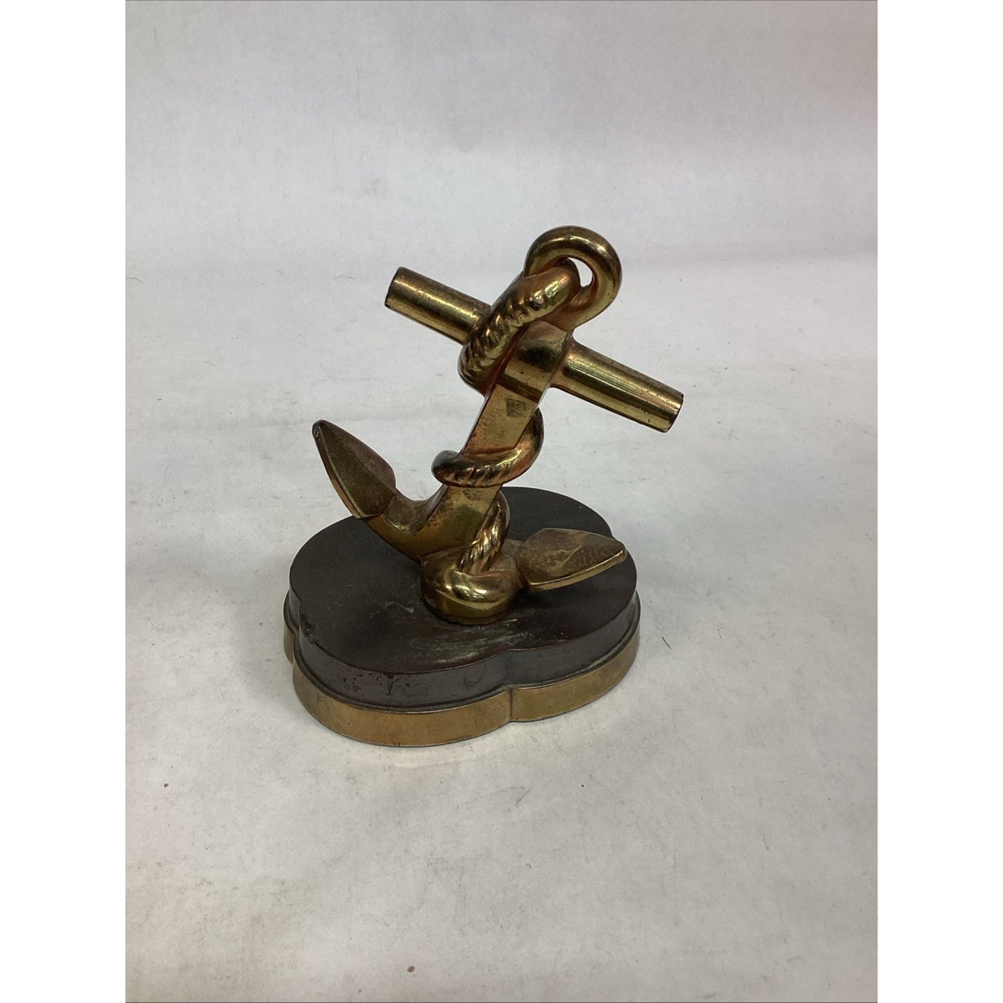 Vintage Maritime Brass Anchor Bookends PM Philadelphia Manufacturing