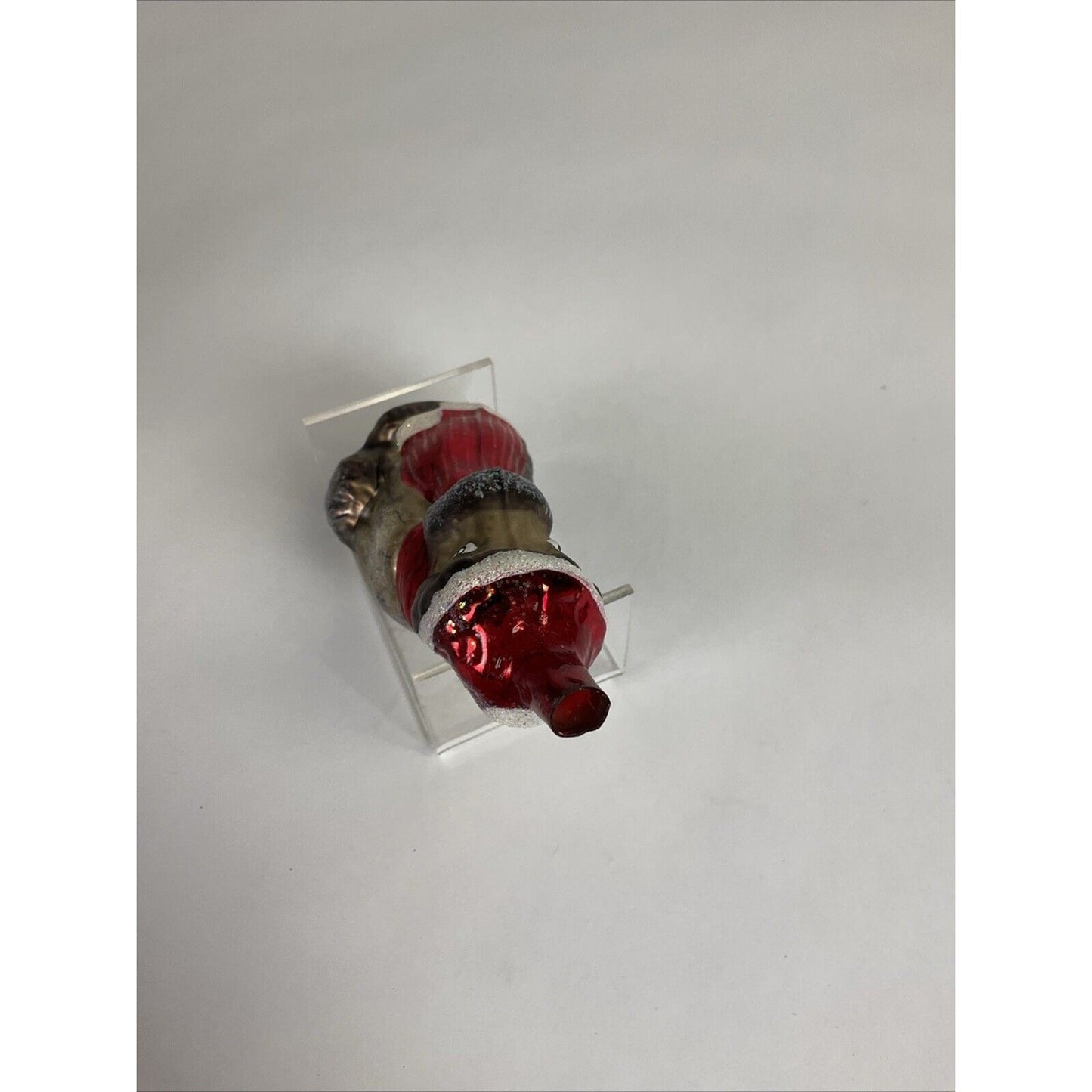 Christopher Radko Scarf Santa Dog Glass Ornament - Missing Topper