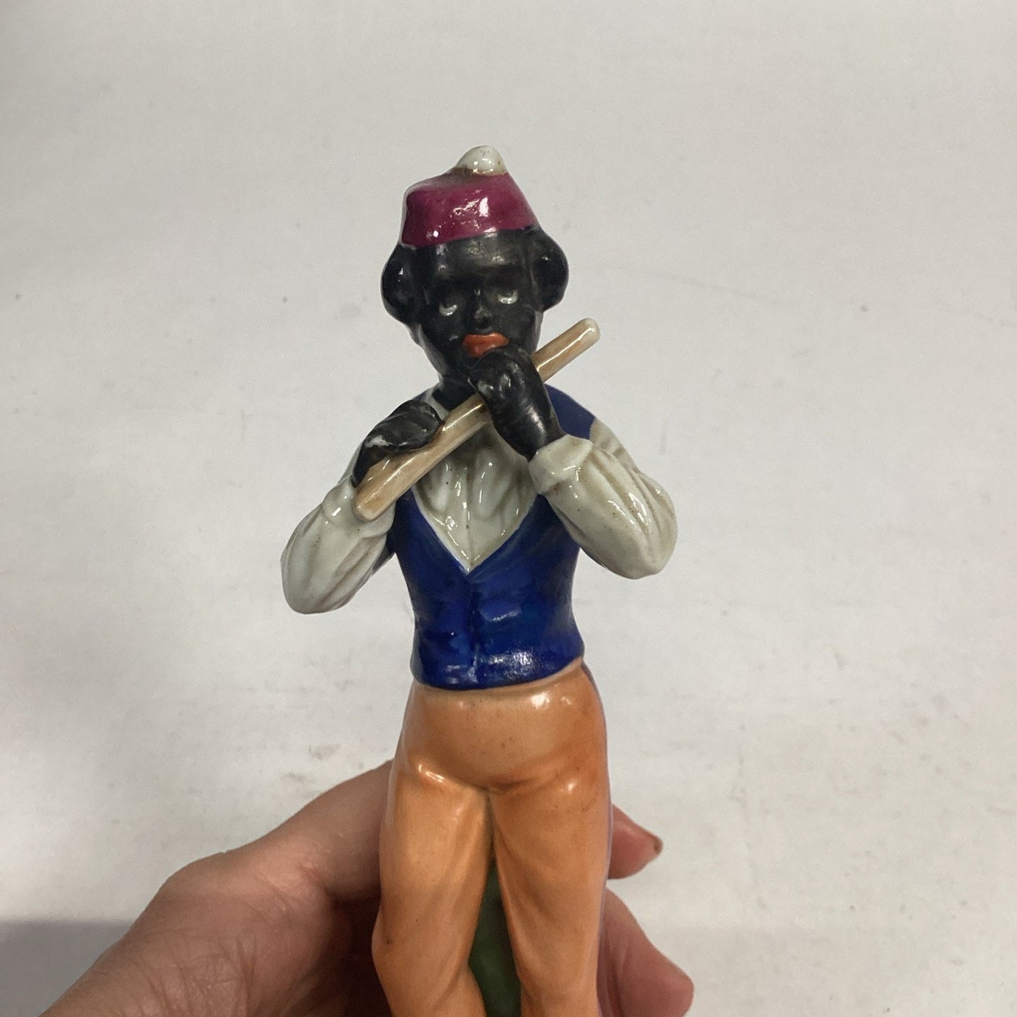 Antique Staffordshire Figurine Of A Man Playing A Flute