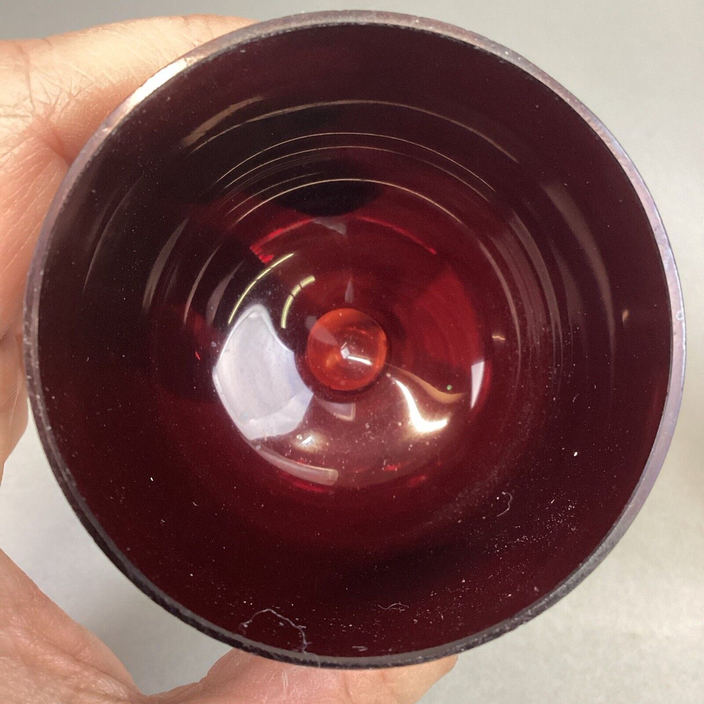 Set Of 2 Red Wine Glasses with Clear Stem - 4.75”