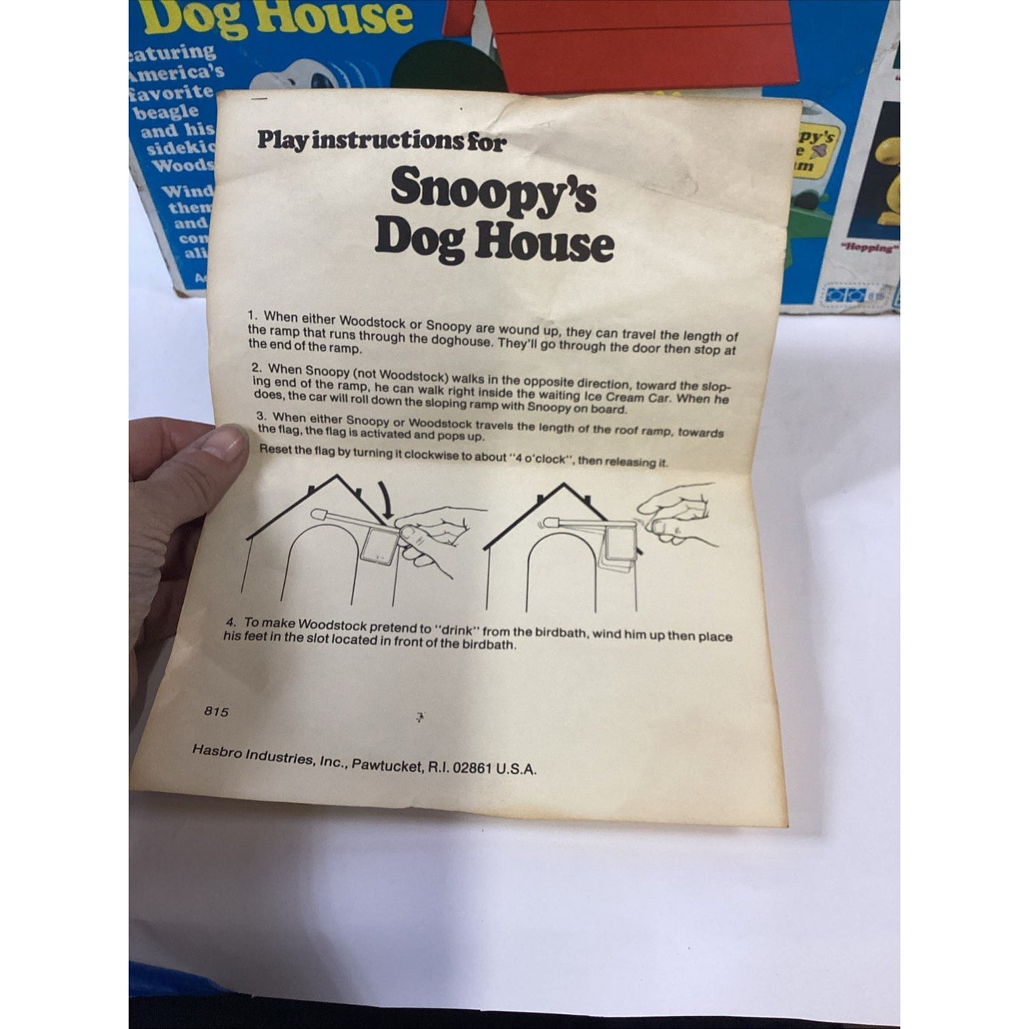 1958-1965 Snoopy’s Dog House With Snoopy & Woodstock By Hasbro W/ Original Box