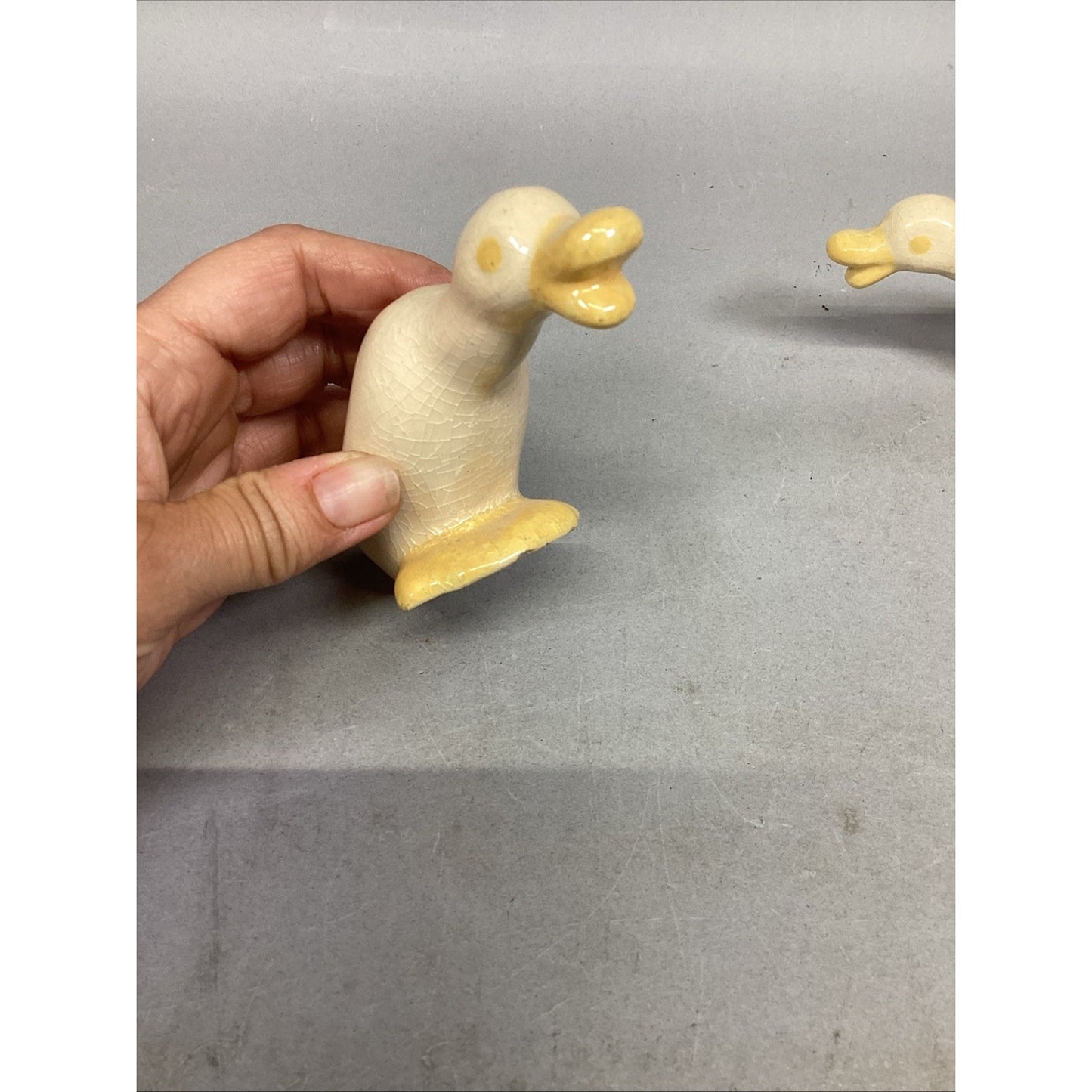 Set Of 3 Mid Century Ceramic Duck Figurines