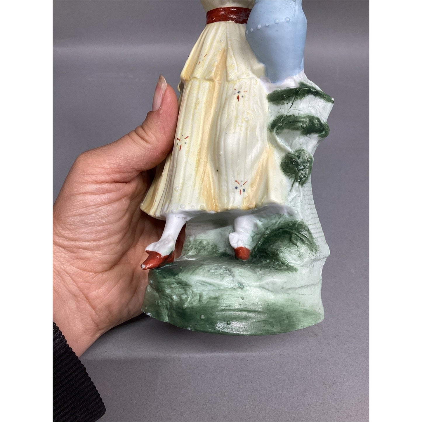 Vintage Porcelain Figurine - Woman Holding Jug Of Water - 8”H