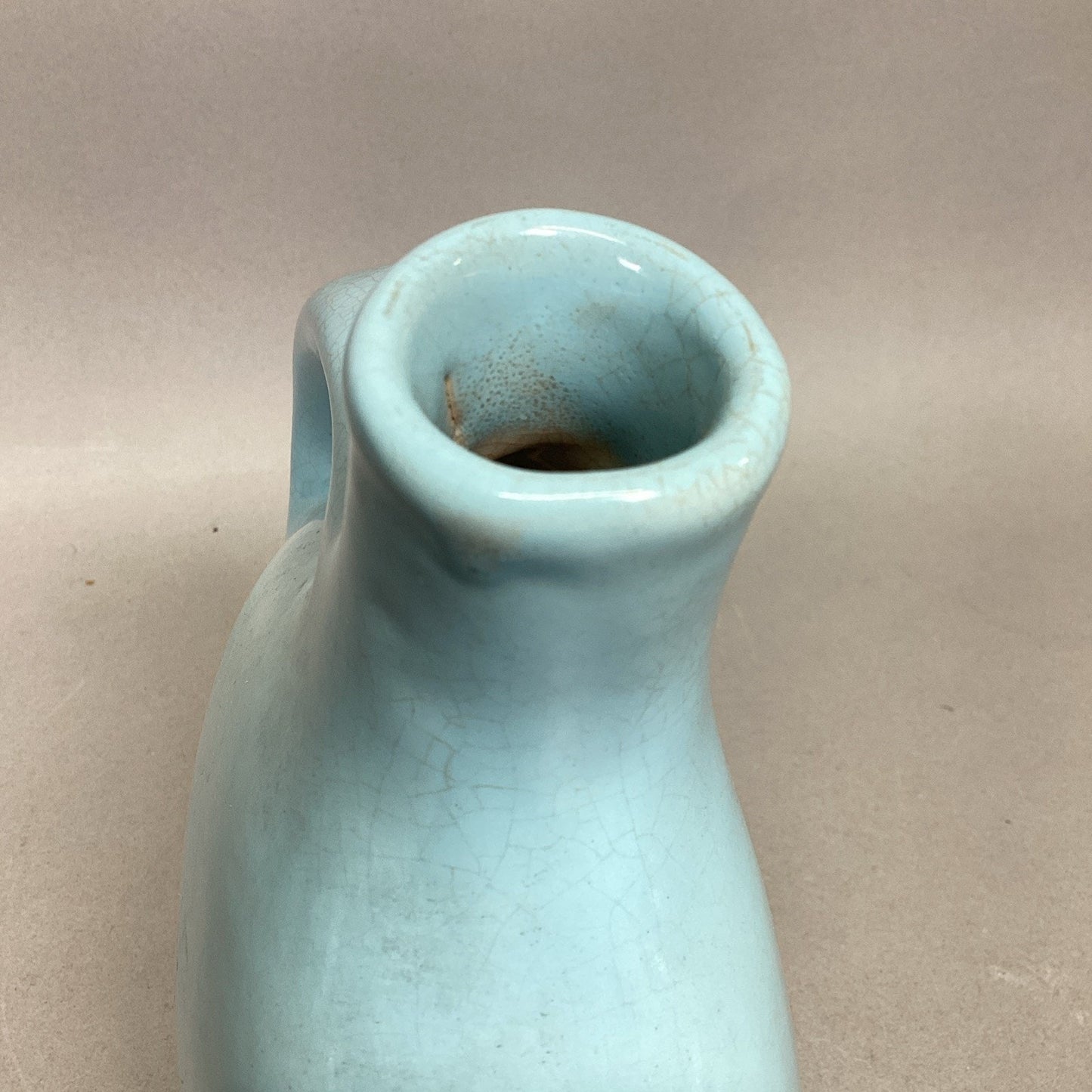 Vintage Light Blue Whiskey Mohawk Liquor Jug Decanter - No Stopper