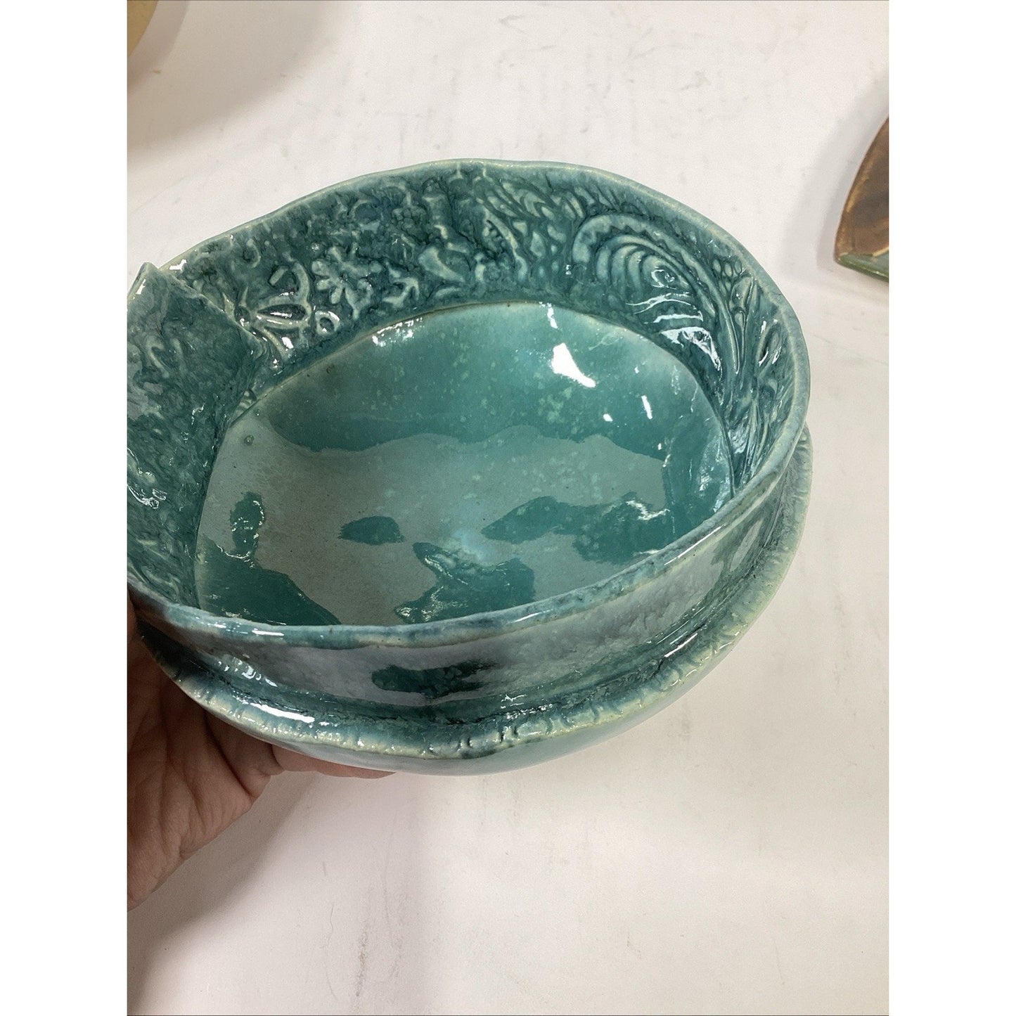 Lot Of 5 Handmade Studio Art Pottery - Platter, Bowls, Plate