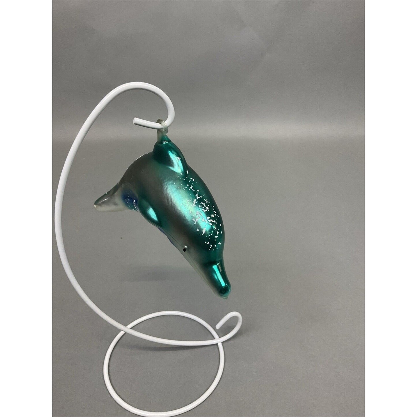 Radko Blue Dolphin Over Waves And Black Crow Christmas Ornaments/ Damaged