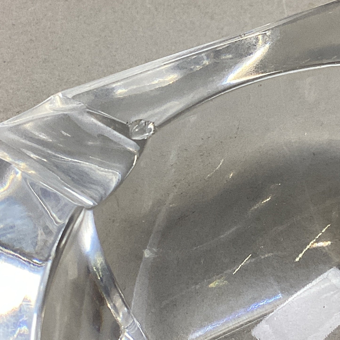 Vintage Signed Val St. LAmbert Vintage Crystal Cigar Ashtray