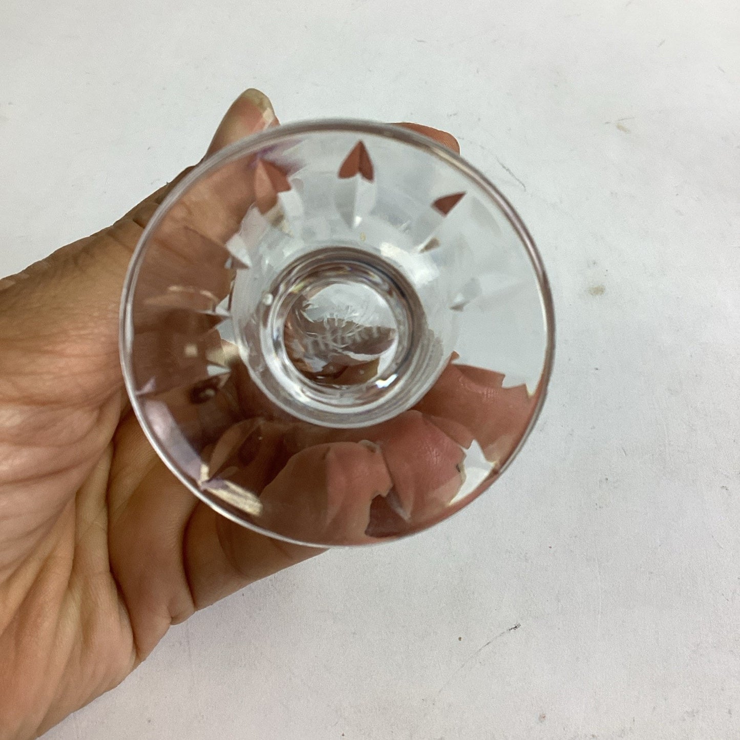 Set Of 3 Stuart Cut Glass Vases - 5.5”H