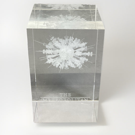 The Metropolitan Opera 3D Laser Crystal Glass Block Paperweight