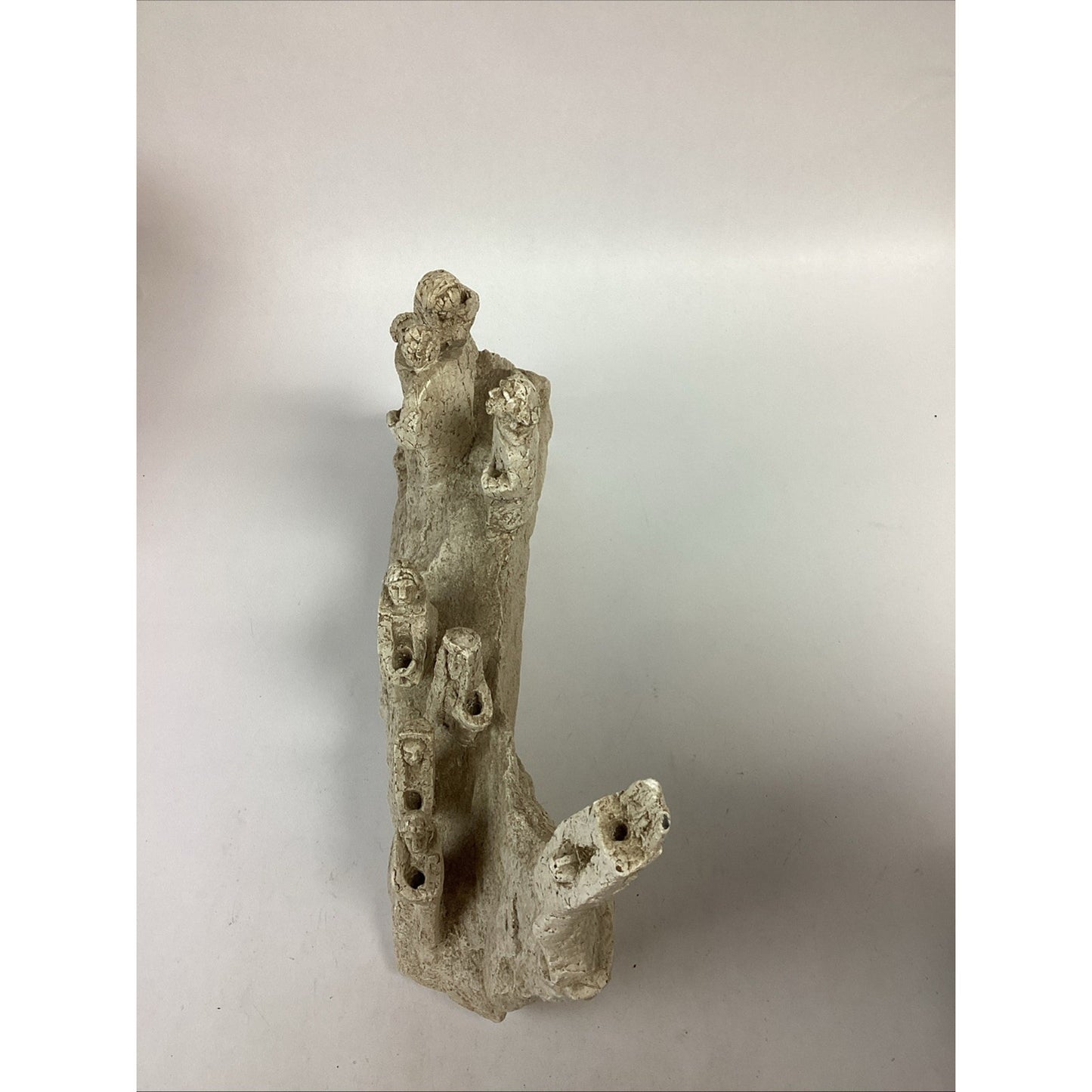 Austin Productions Vintage 1967 Menorah Judaica Large Clay Resin Statue - 21x14”