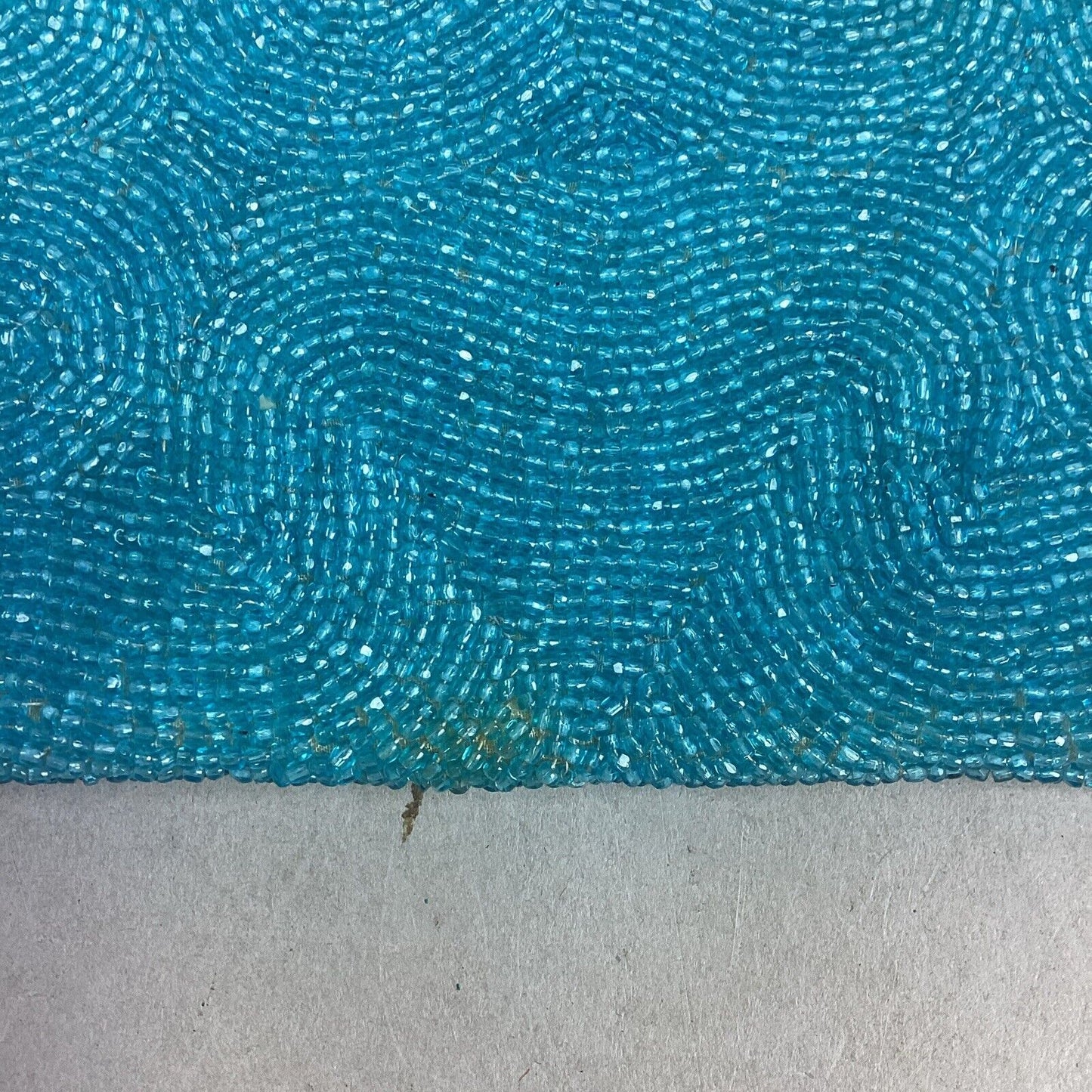 Coblentz Teal Blue Beaded Clutch Purse