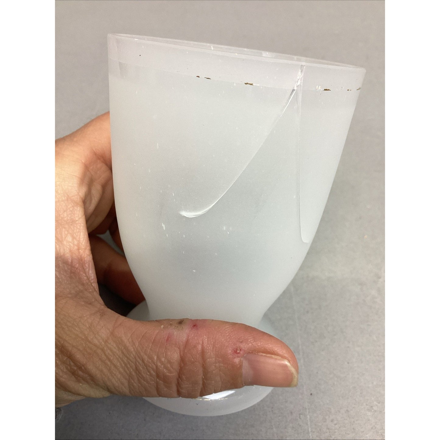 Set Of 7 Vintage Frosted Glass Egg Cups - 4”H