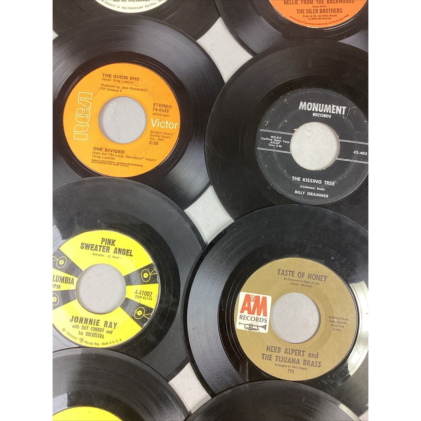 Lot Of 21 Vinyl 45’s Records - Booker T, Don Cavalieri, Siler Brothers, Claude K