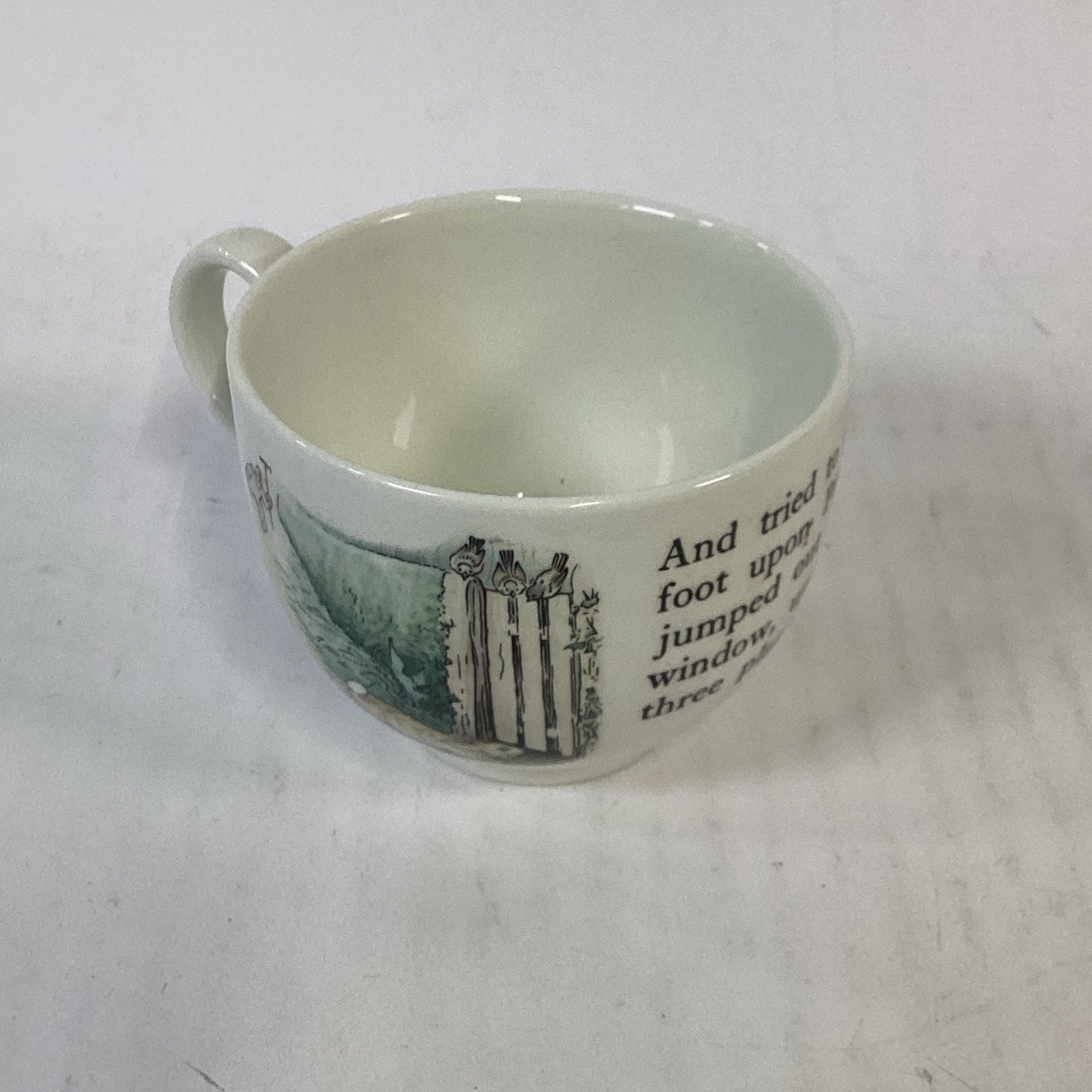 Beatrix Potter Wedgewood Peter Rabbit Egg Flat Teacup