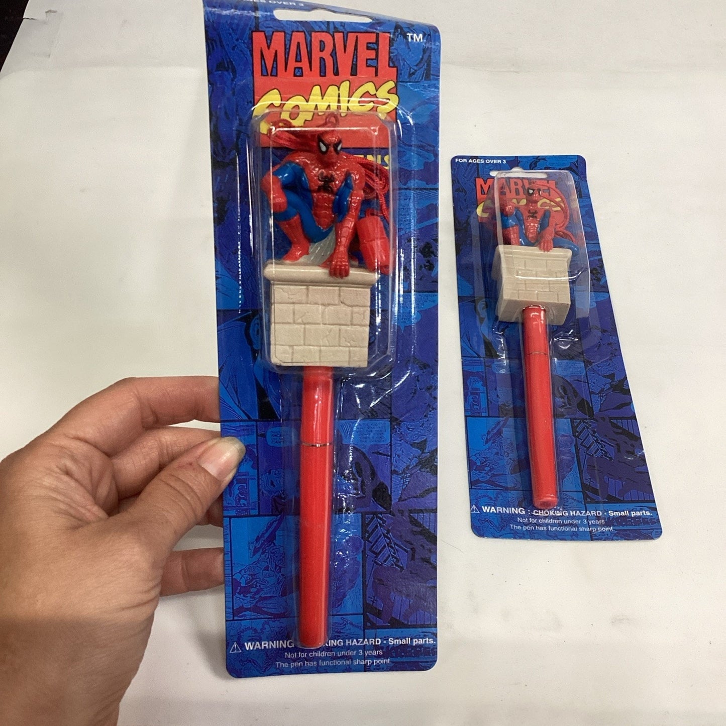 Set Of 2 - 1995 Marvel Comics Spider-Man Pens - NOS