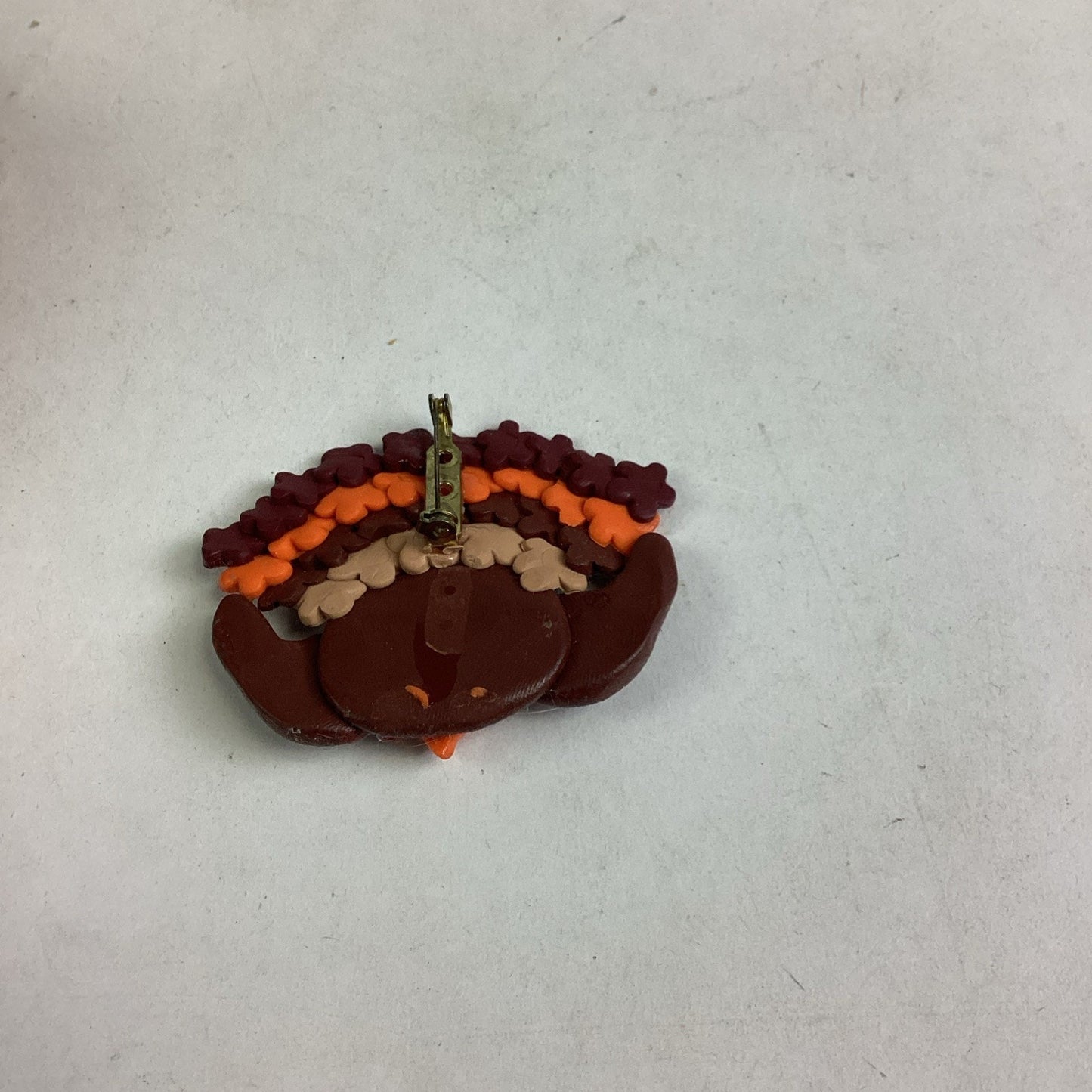 Wooden Handmade Doll, Handmade Turkey Pin & Hand Painted Eyeball Pottery