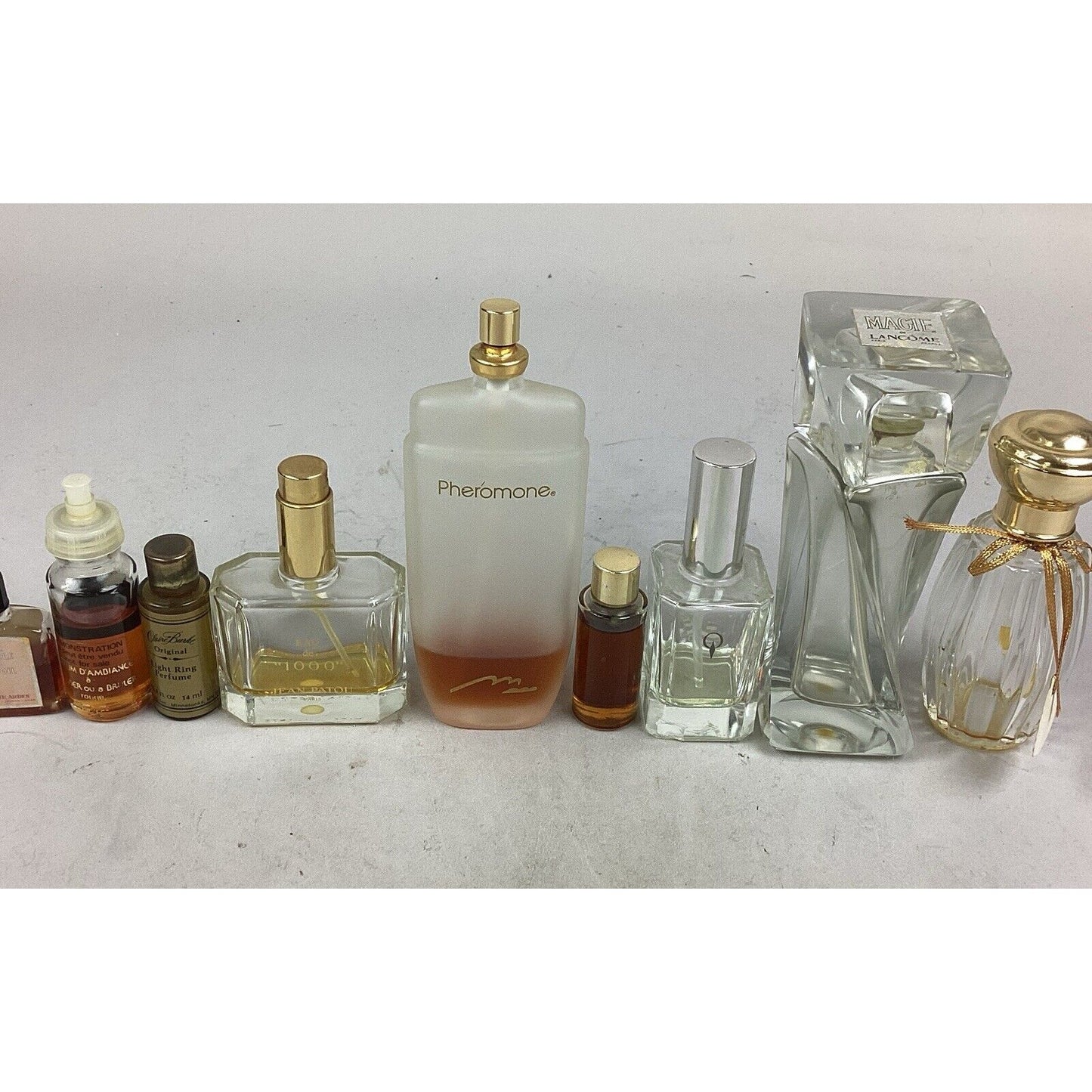 Set Of 9 Vintage Perfumes, Nail Oil, Empty Perfume Bottles