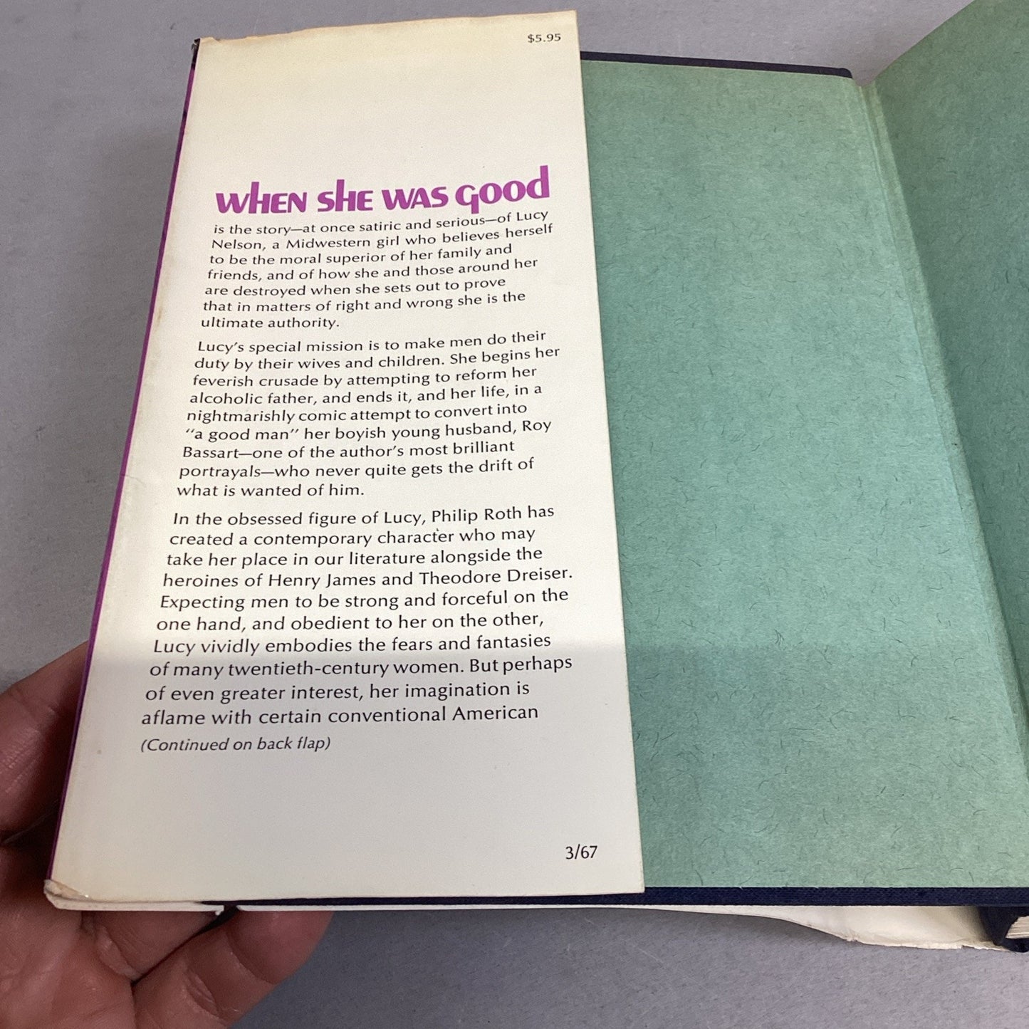 When She Was Good By Philip Roth - 1966/1967 First Edition