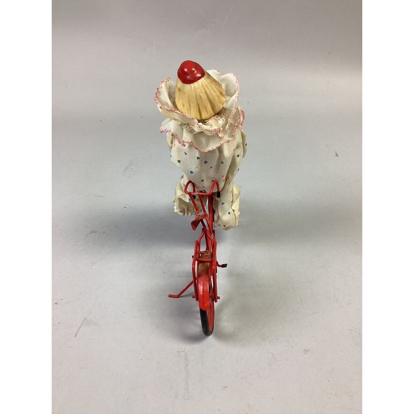 Vintage Enesco Porcelain Clown On Bicycle