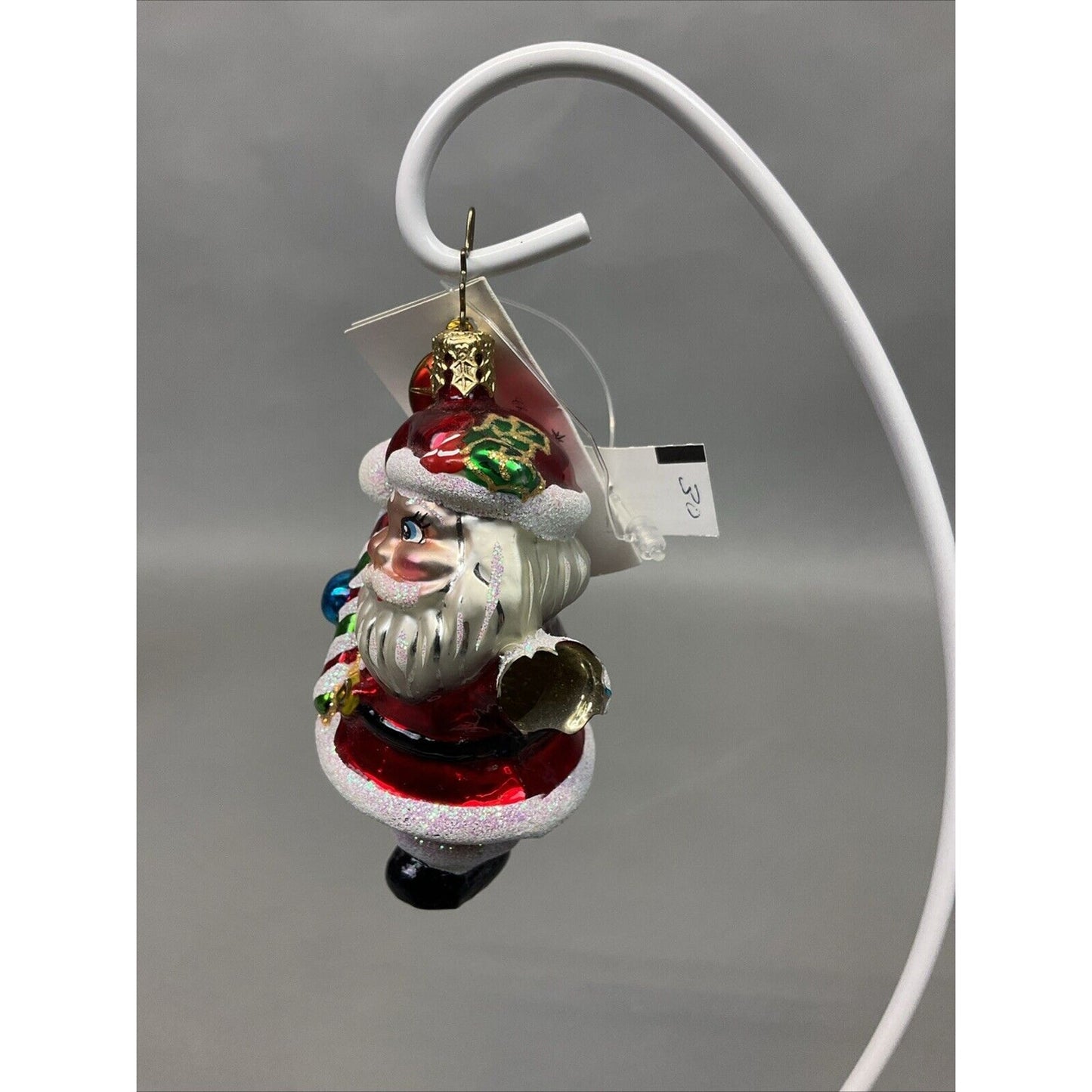 Radko Sleepy Time Santa Claus + Santa Christmas Gems Christmas Ornaments/Damaged