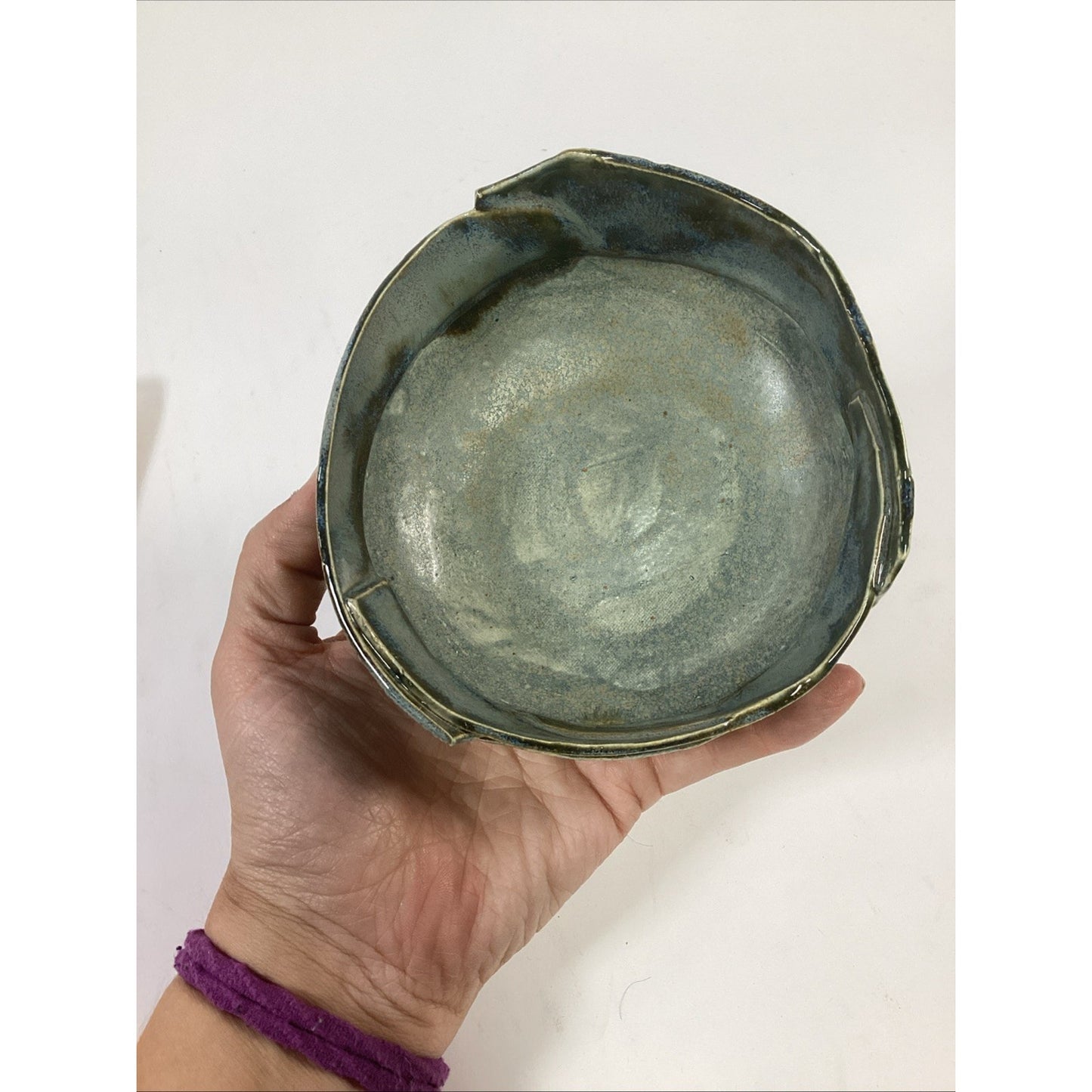 Lot Of 5 Handmade Studio Art Pottery - Platter, Bowls, Plate
