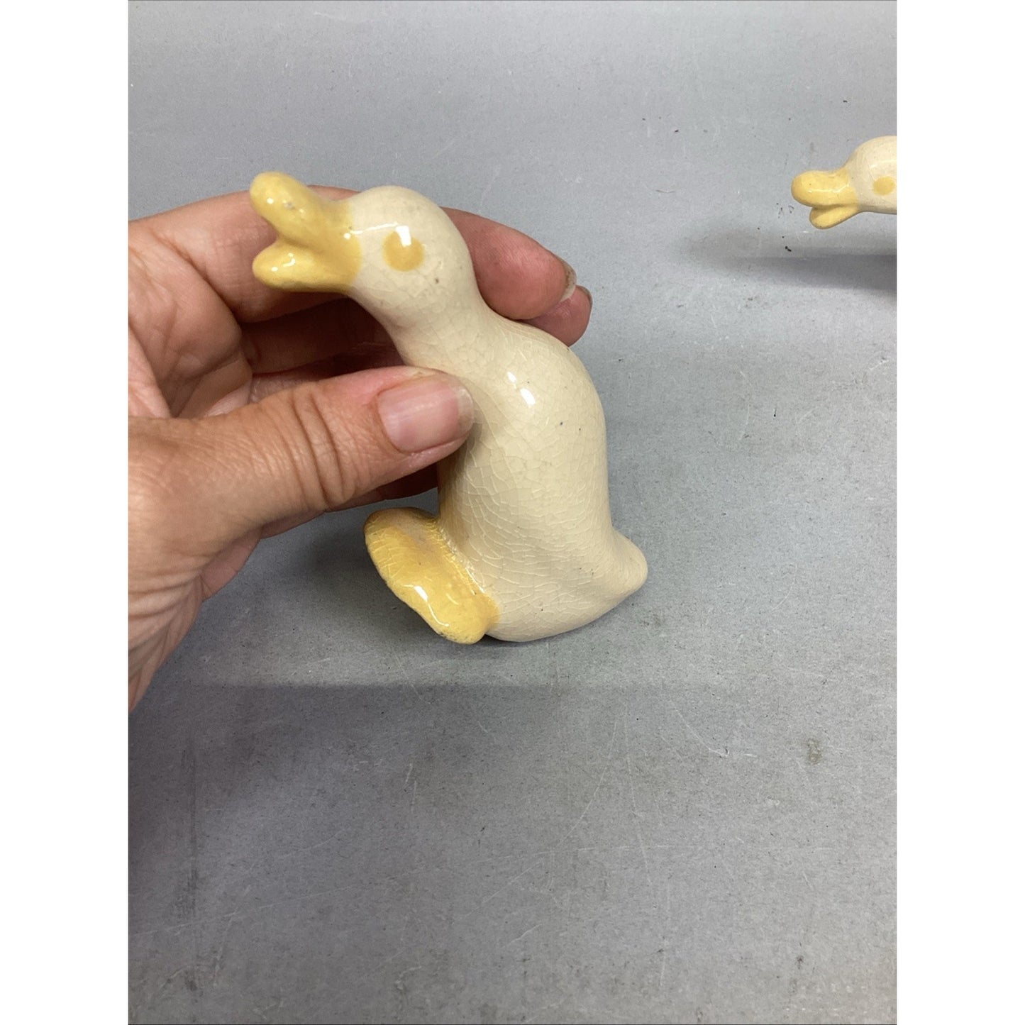 Set Of 3 Mid Century Ceramic Duck Figurines