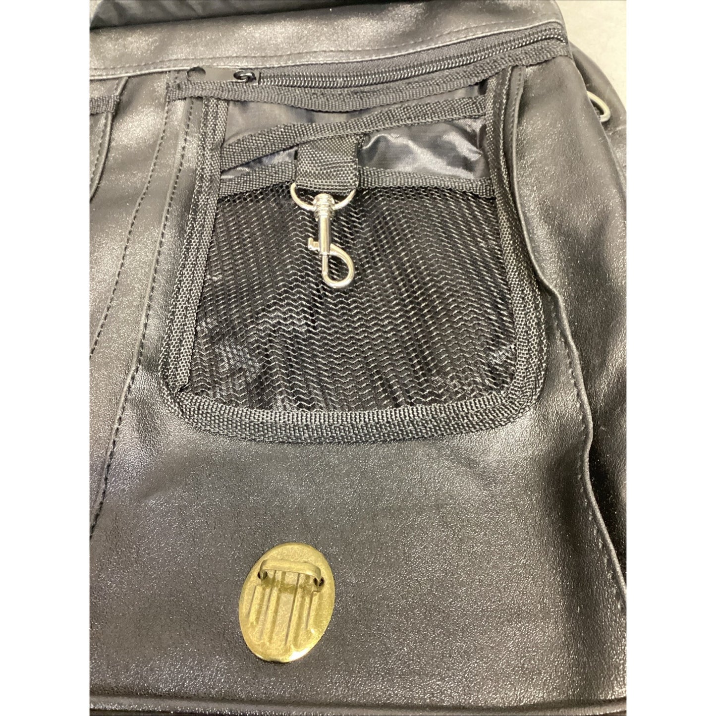 Black Messenger Bag With 3 Straps & 8 Compartment Total
