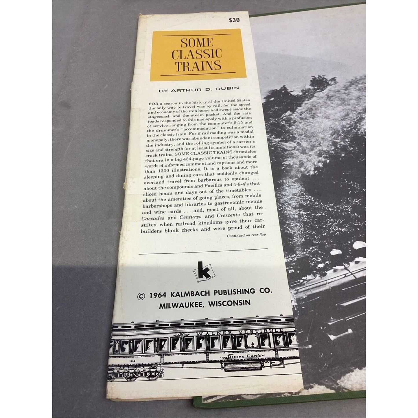 Some Classic Trains (Hardcover) by Arthur D. Dubin - From 1976 - Has 2 Foldouts