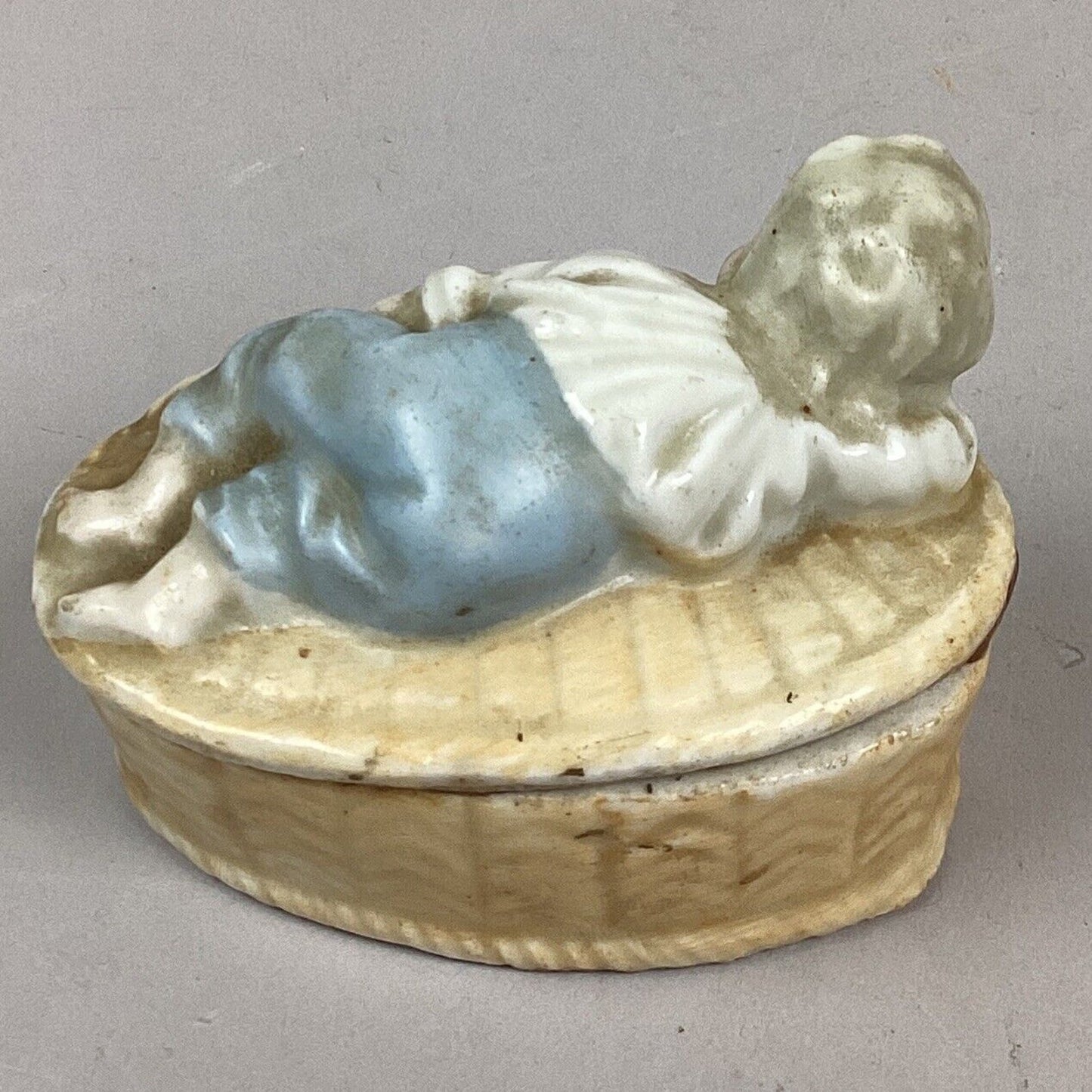 Rare Old Victorian Figural Children at Play Porcelain Figurine