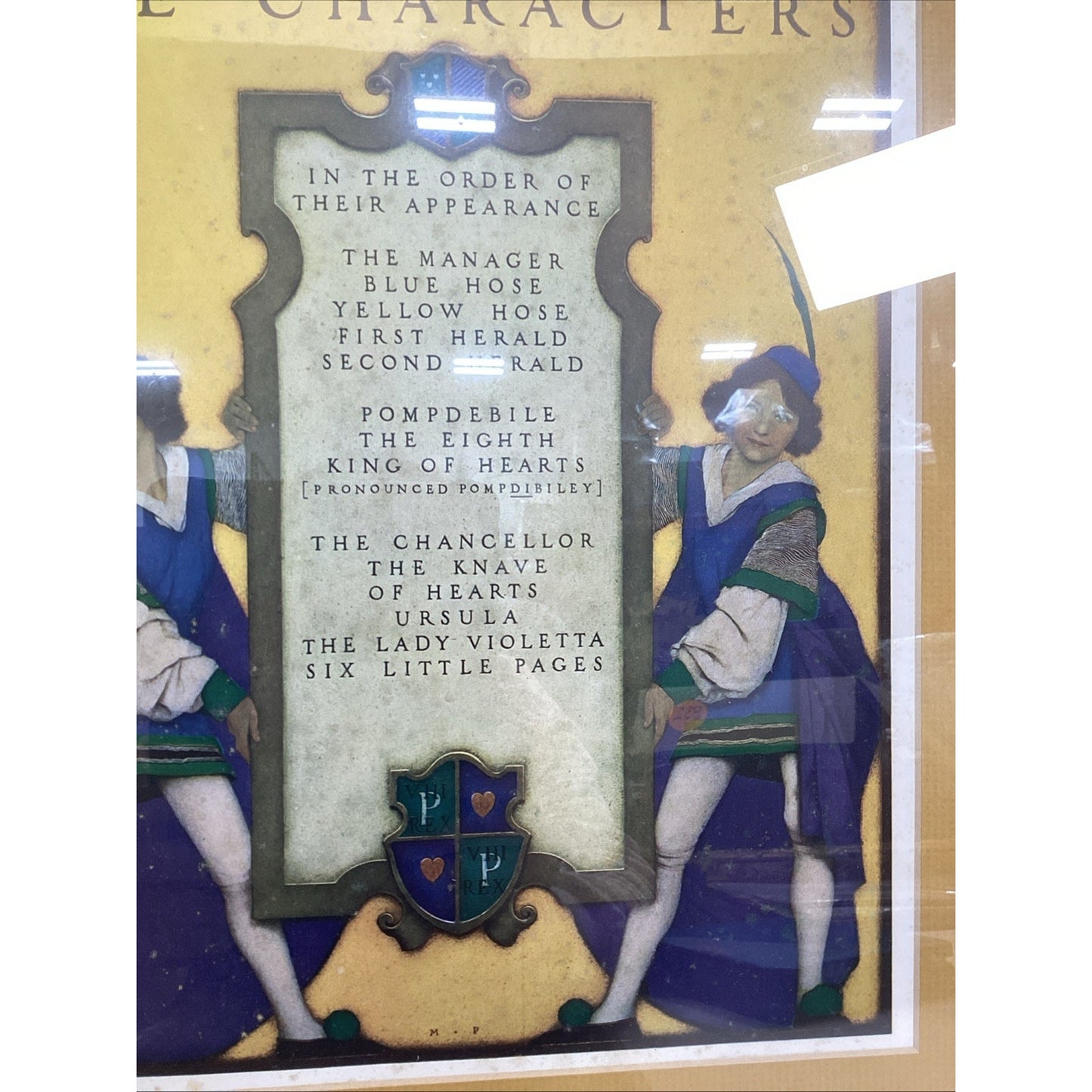 Maxfield Parrish "List Of Characters" - Knave Of Hearts - Framed - 19x16.5”