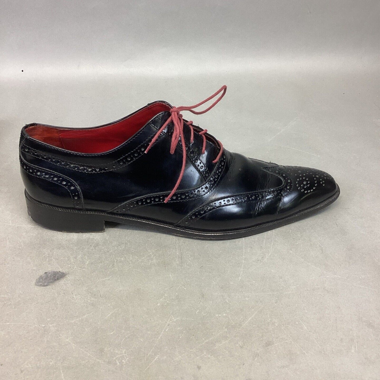 Vaneau Bottier A Paris Men’s Wingtip Black Oxford Dress Shoes - 42 1/2