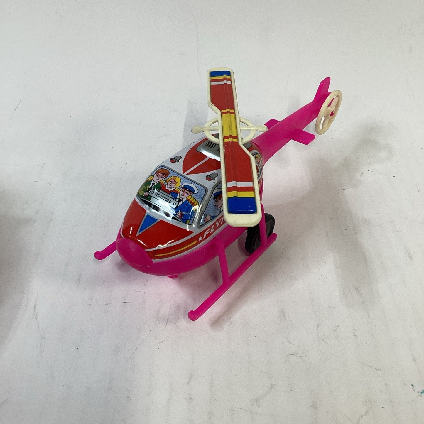 Lot Of 4 Plastic Helicopters With Rotating Blades - Skyking, Flying Star, Super