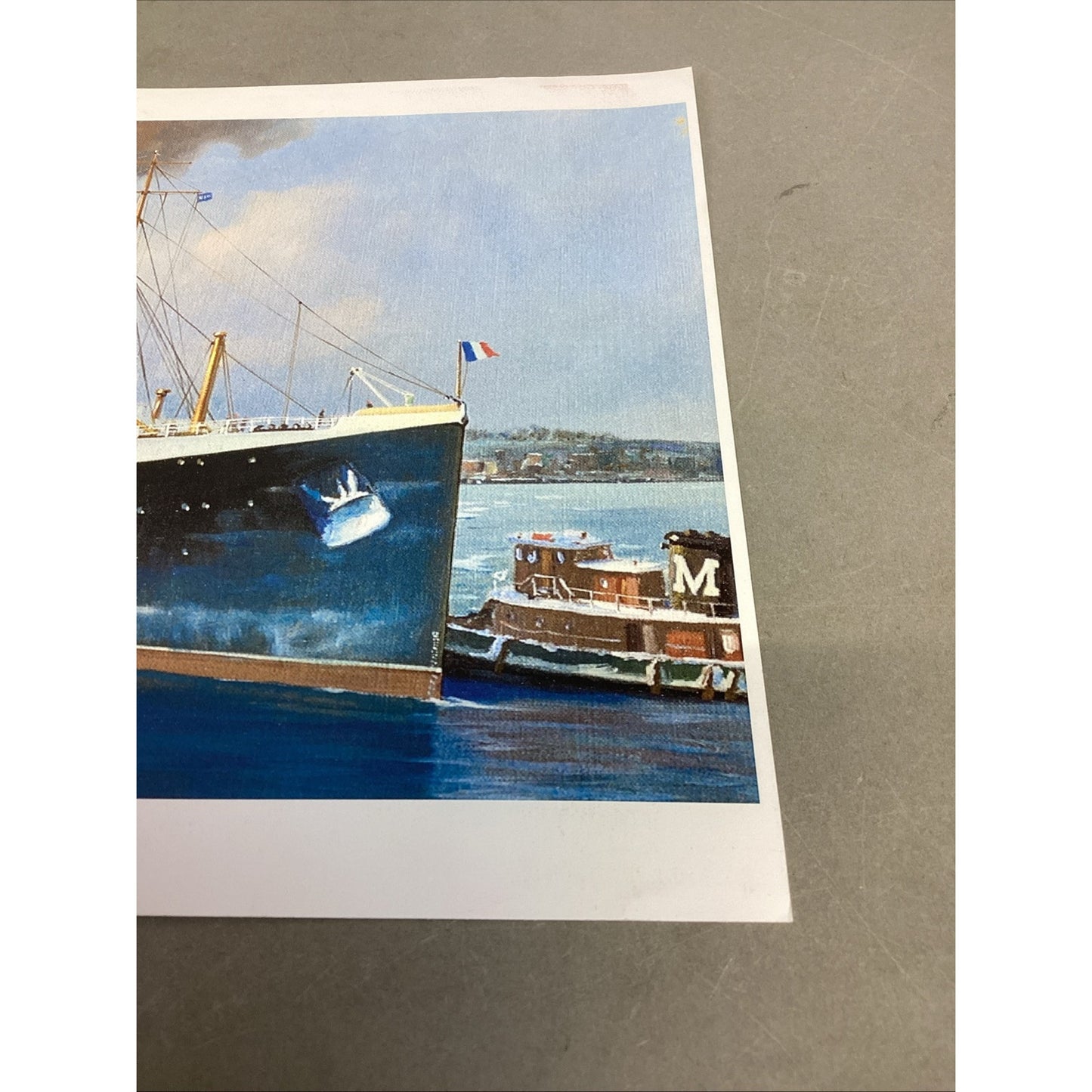 Isle De France Ship Art Poster Print - 11x8.5” & 1 News Article