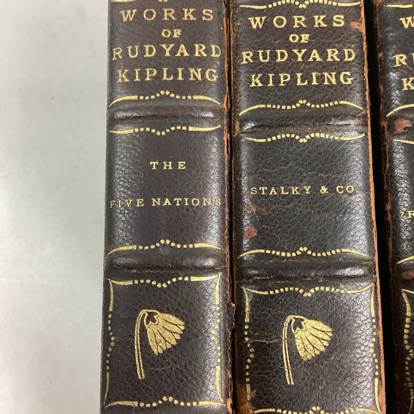 The Works Of Rudyard Kipling - Set Of 5 Antique Books