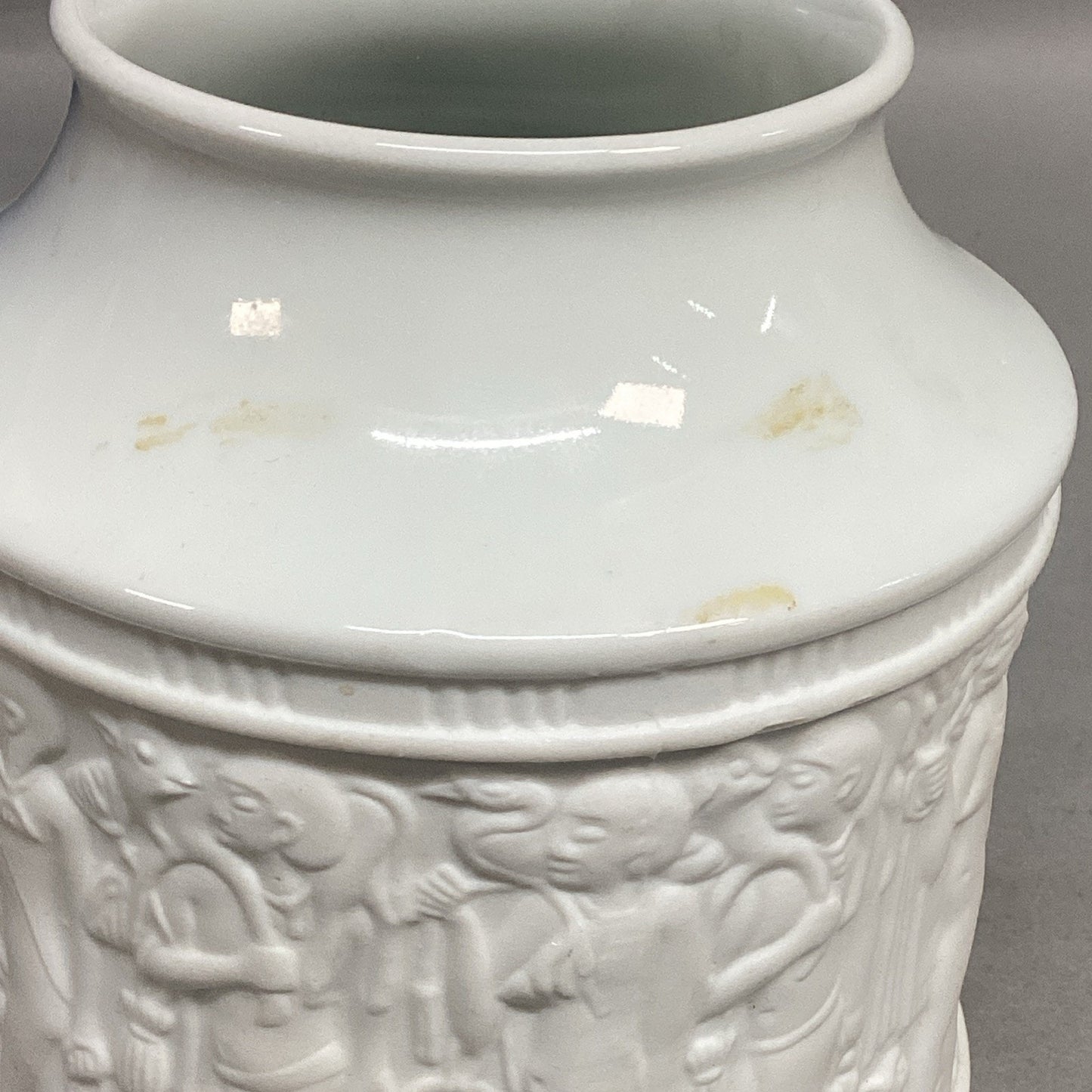 Porzellan KPM Bavaria Germany White Bisque Porcelain Flower Vase - 1970’s