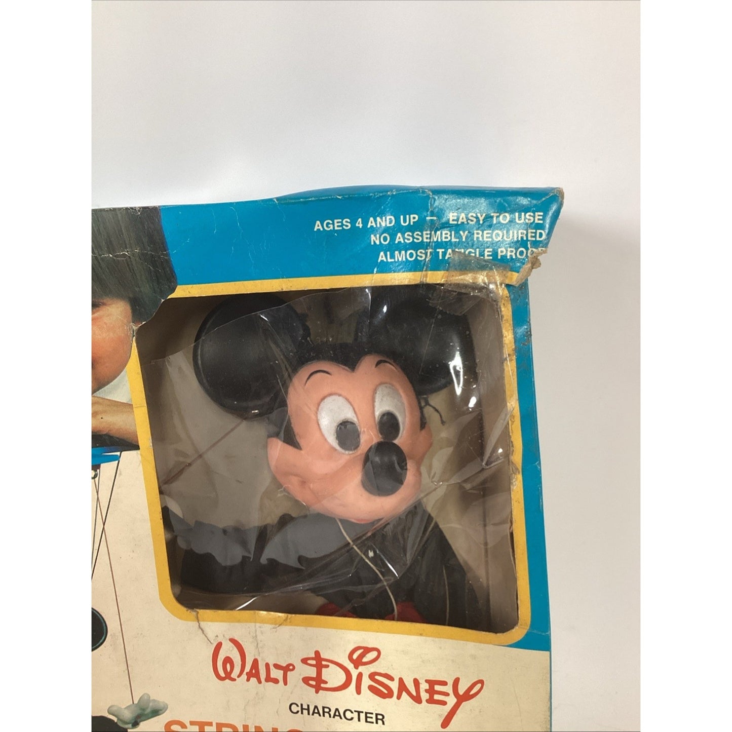 Walt Disney Mickey Mouse Marionette String Puppet - NOS - Damaged Box