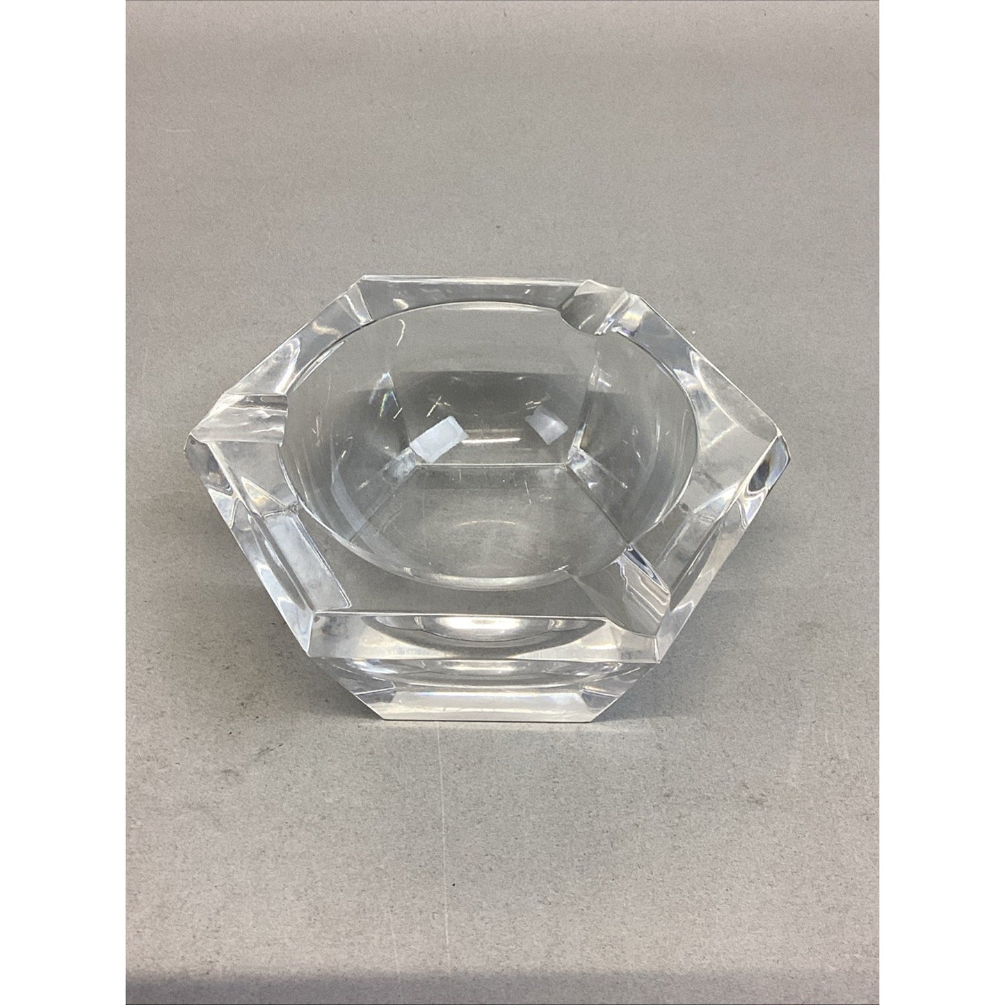 Vintage Signed Val St. LAmbert Vintage Crystal Cigar Ashtray