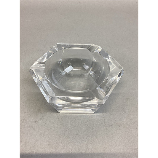 Vintage Signed Val St. LAmbert Vintage Crystal Cigar Ashtray