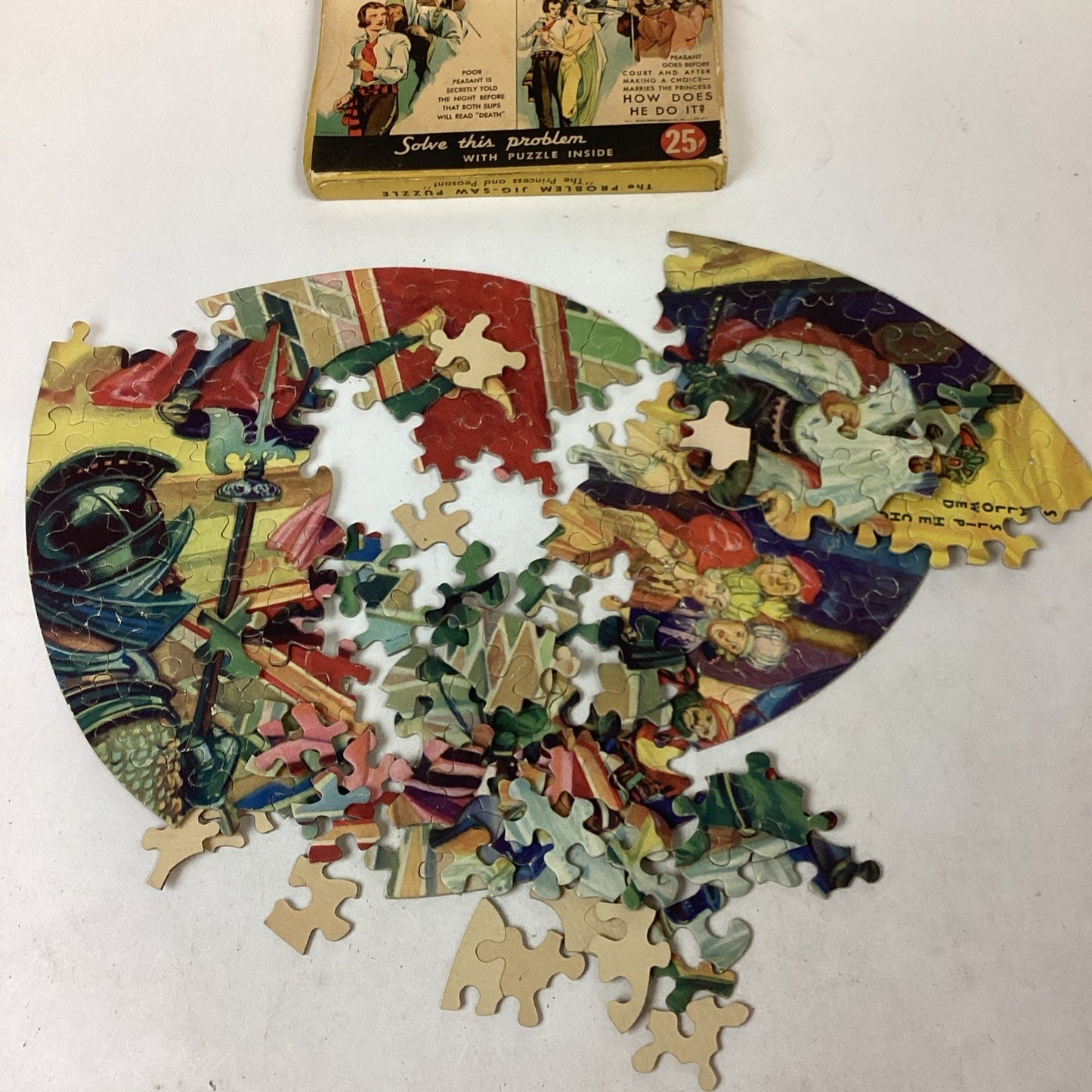 Vintage The Problem Jig Saw Puzzle - Princess And Peasant Problem #1