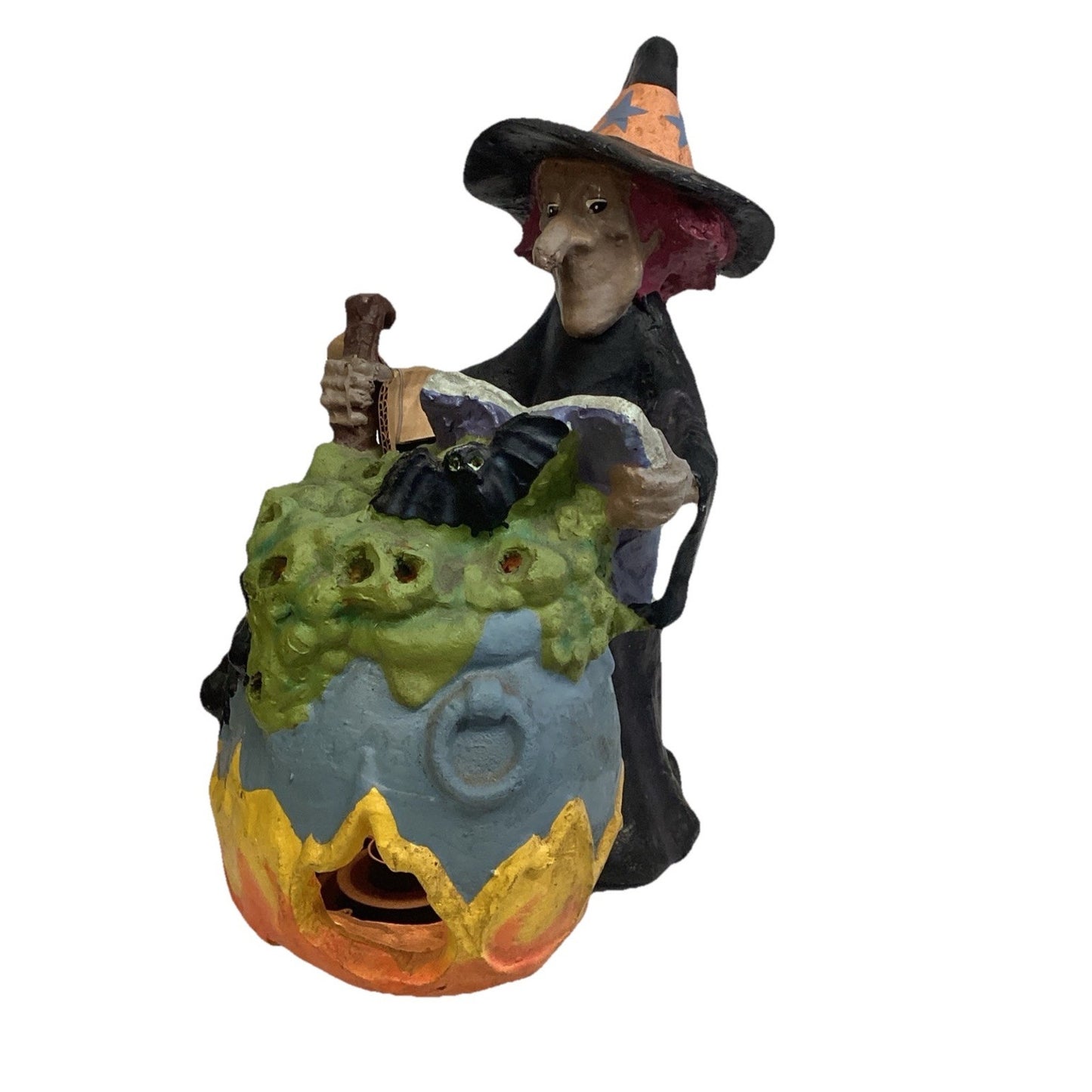 VTG NOS 90s Matrix Industries Halloween Witch Cauldron Lighted Foam Blow Mold
