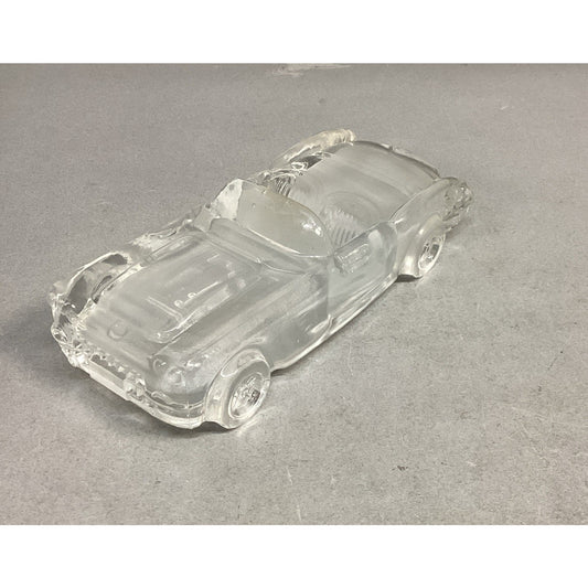 Vintage 1950’s Corvette Convertible Glass Paperweight Display