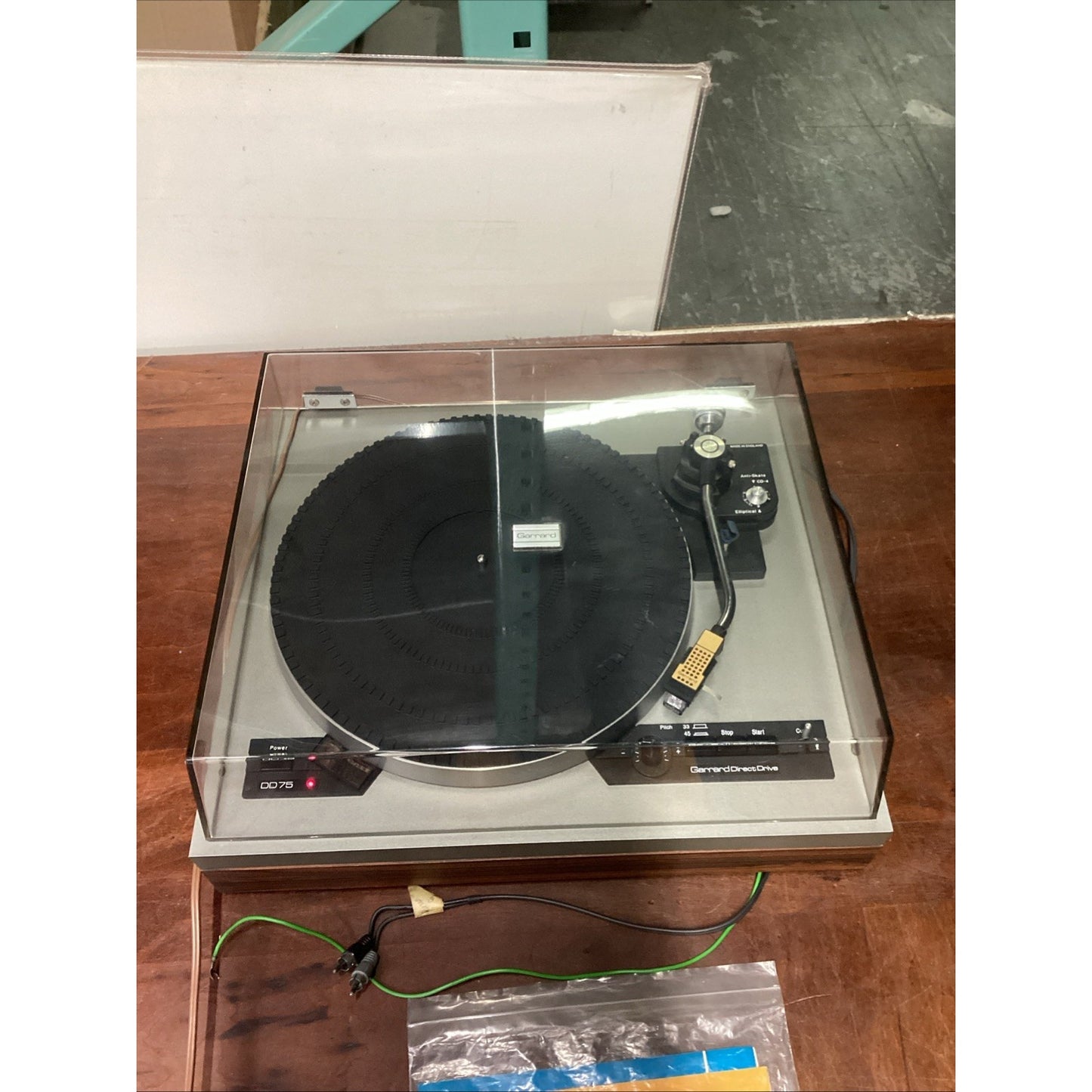 VINTAGE GARRARD DIRECT DRIVE DD75 TURNTABLE W/ MANUAL