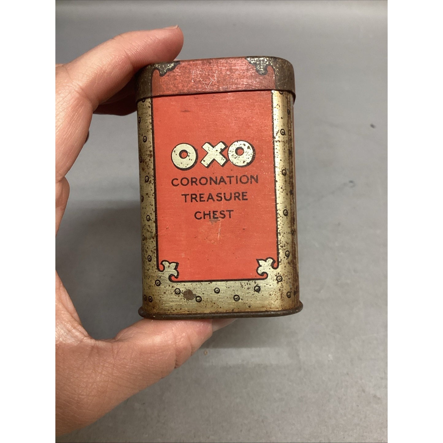 Rare 1930s Edward VIII Coronation Westminster Abbey Treasure Chest Money OXO Tin