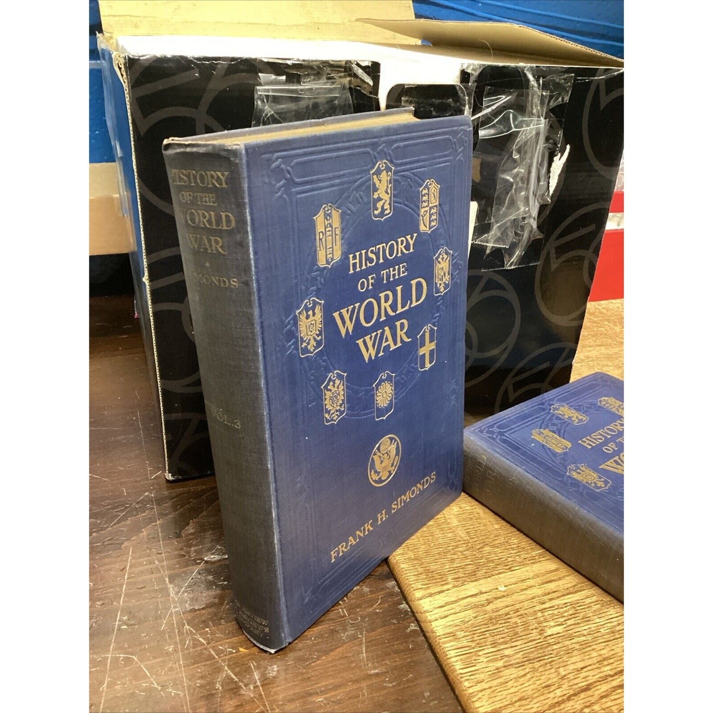 Antique 1917-1920 History Of The World War by Frank H. Simonds Volumes 1-5