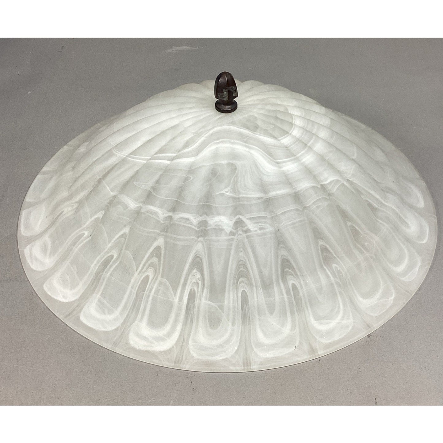 Vintage Frosted Glass Pendant Light Shade - 15.75”Dx5.5”H