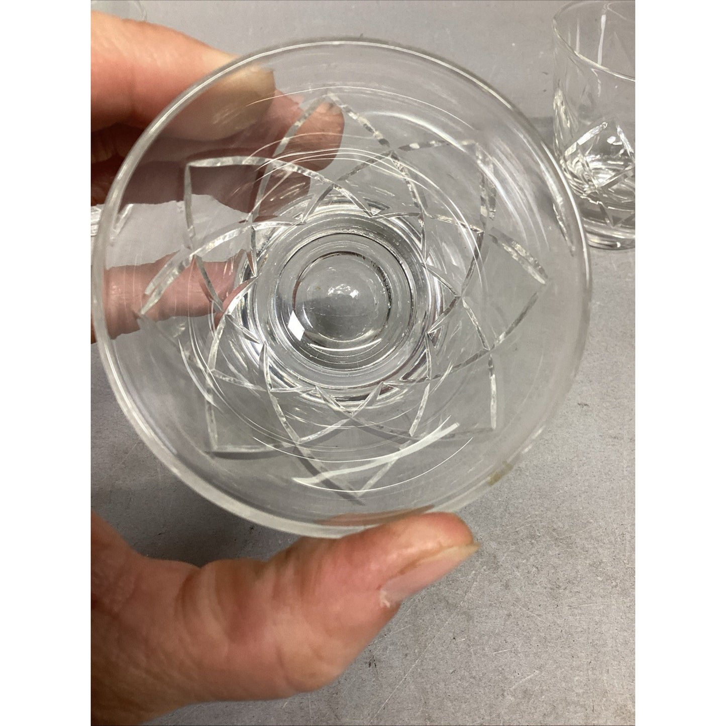 Webb Corbett Scotch / Old Fashioned Glasses Set Of 6 & 1 Glass Tumbler
