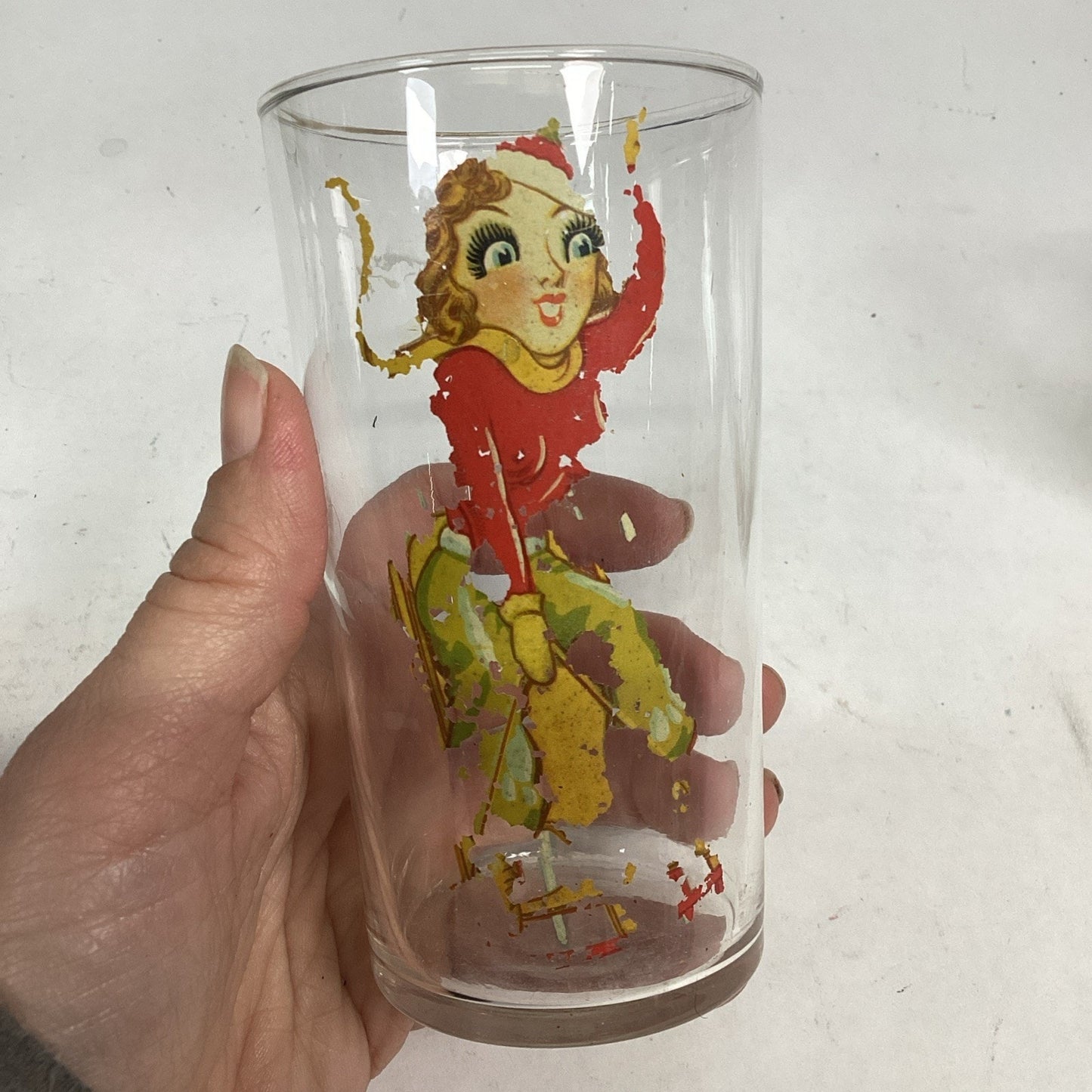 Set Of 3 1930’s/1940’s Novelty Pinup Girls Drinking Glasses