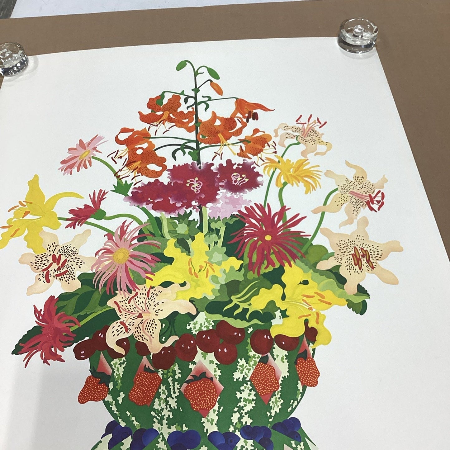 Galerie El Baz Lander - Floral Basket Poster - 39.5x27.25”