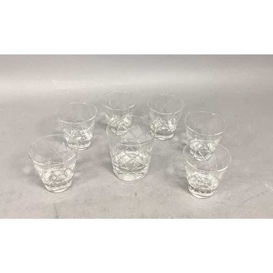 Webb Corbett Scotch / Old Fashioned Glasses Set Of 6 & 1 Glass Tumbler